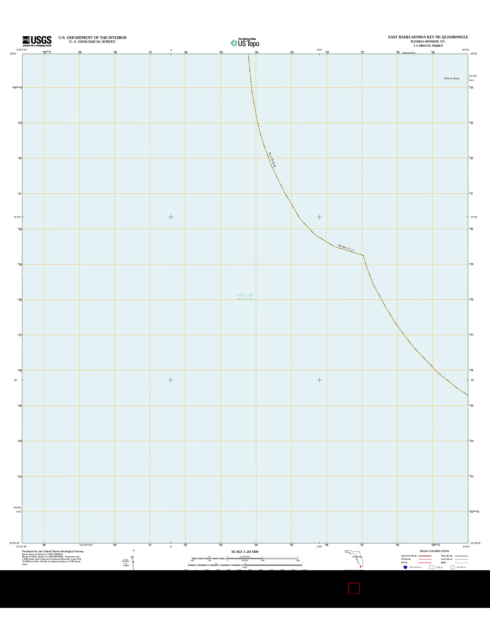 USGS US TOPO 7.5-MINUTE MAP FOR EAST BAHIA HONDA KEY NE, FL 2012