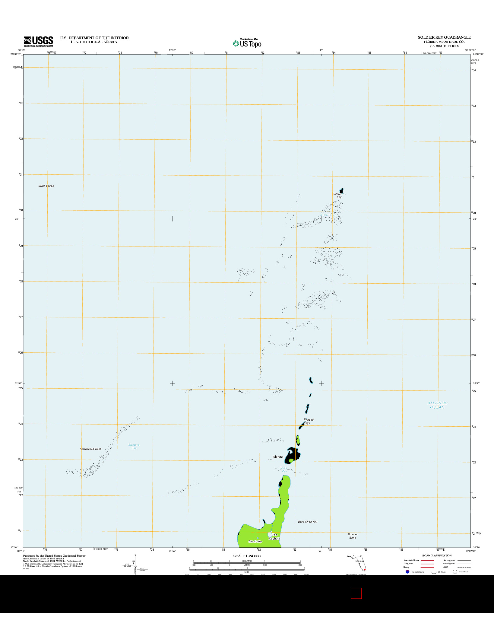 USGS US TOPO 7.5-MINUTE MAP FOR SOLDIER KEY, FL 2012