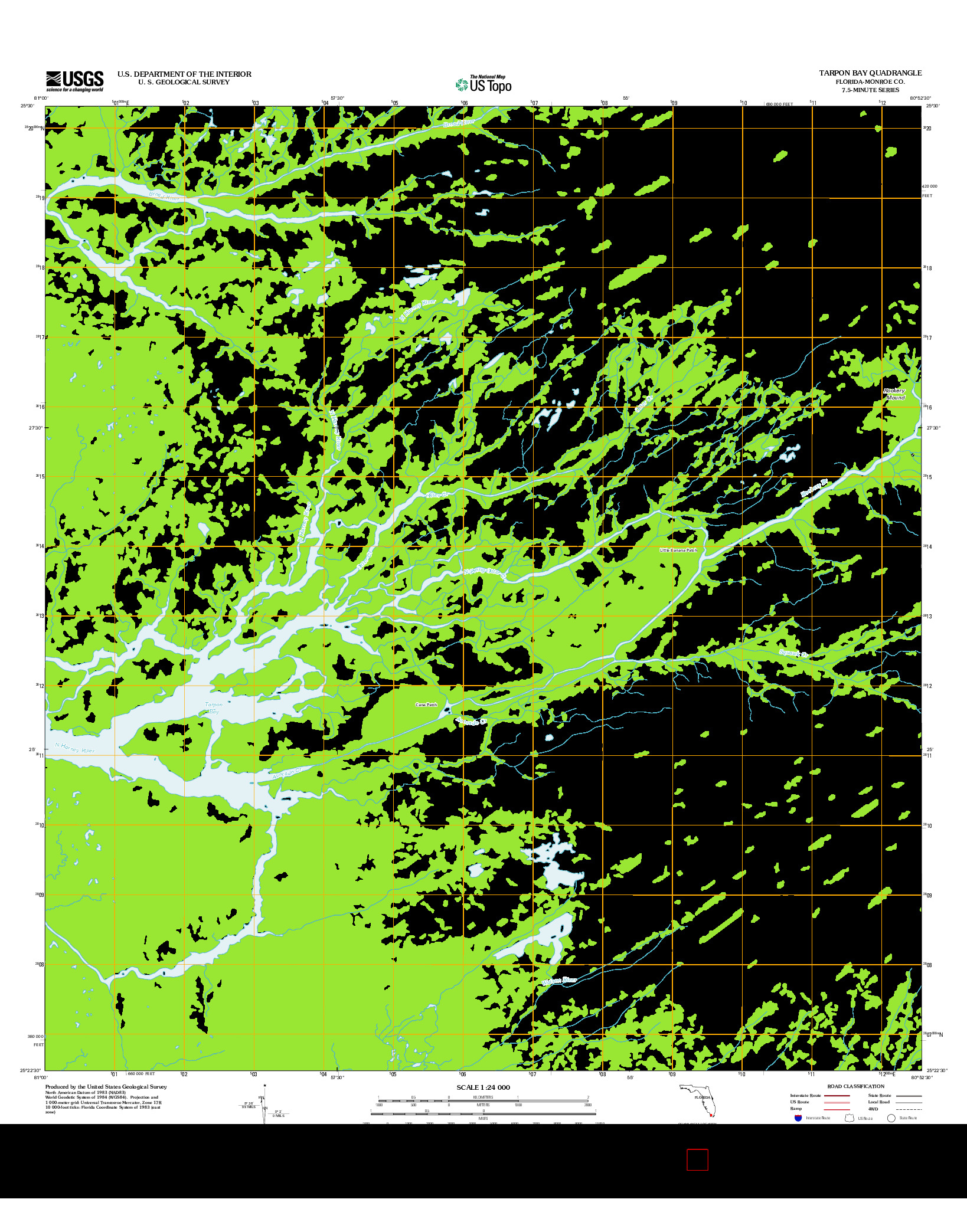 USGS US TOPO 7.5-MINUTE MAP FOR TARPON BAY, FL 2012