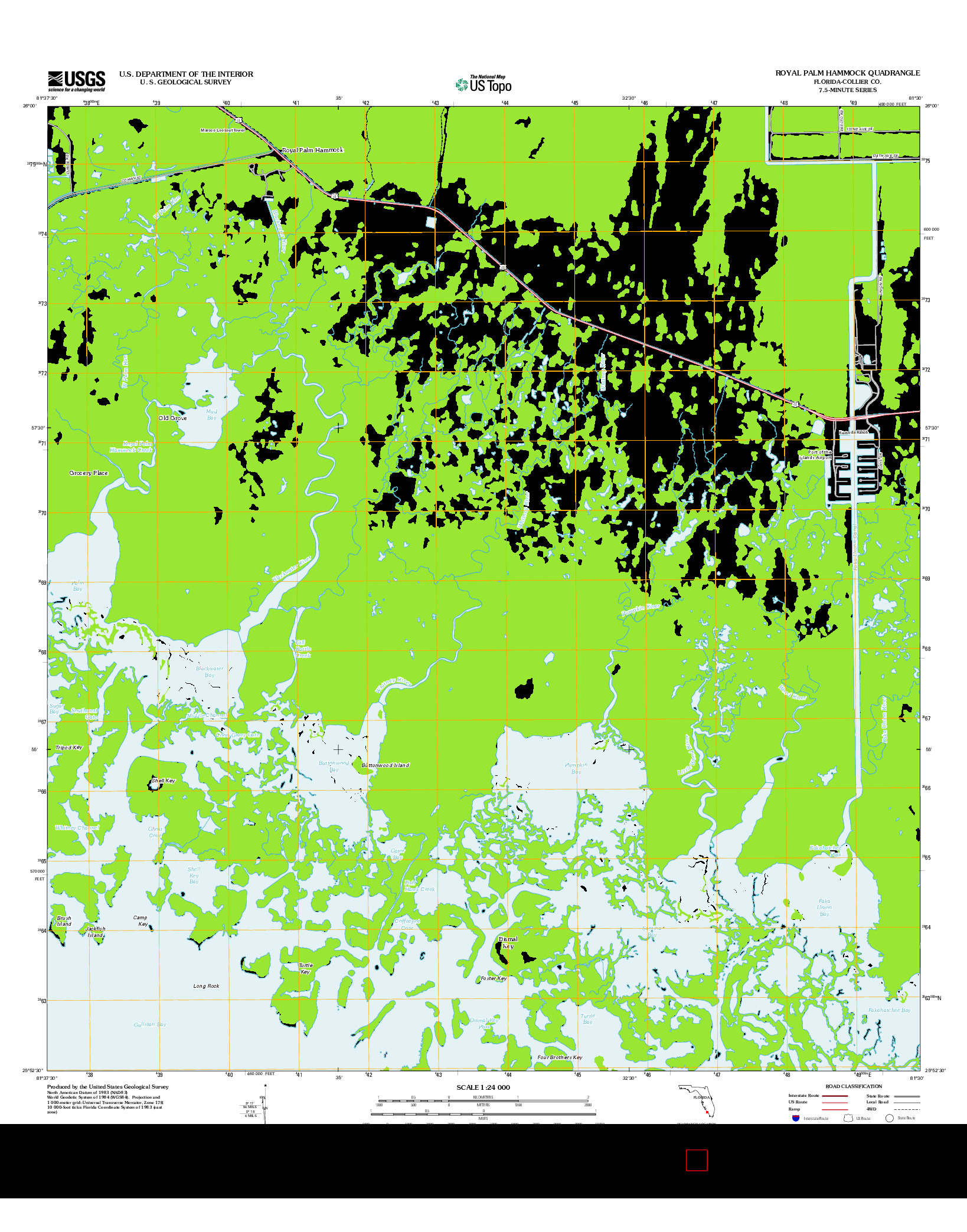 USGS US TOPO 7.5-MINUTE MAP FOR ROYAL PALM HAMMOCK, FL 2012