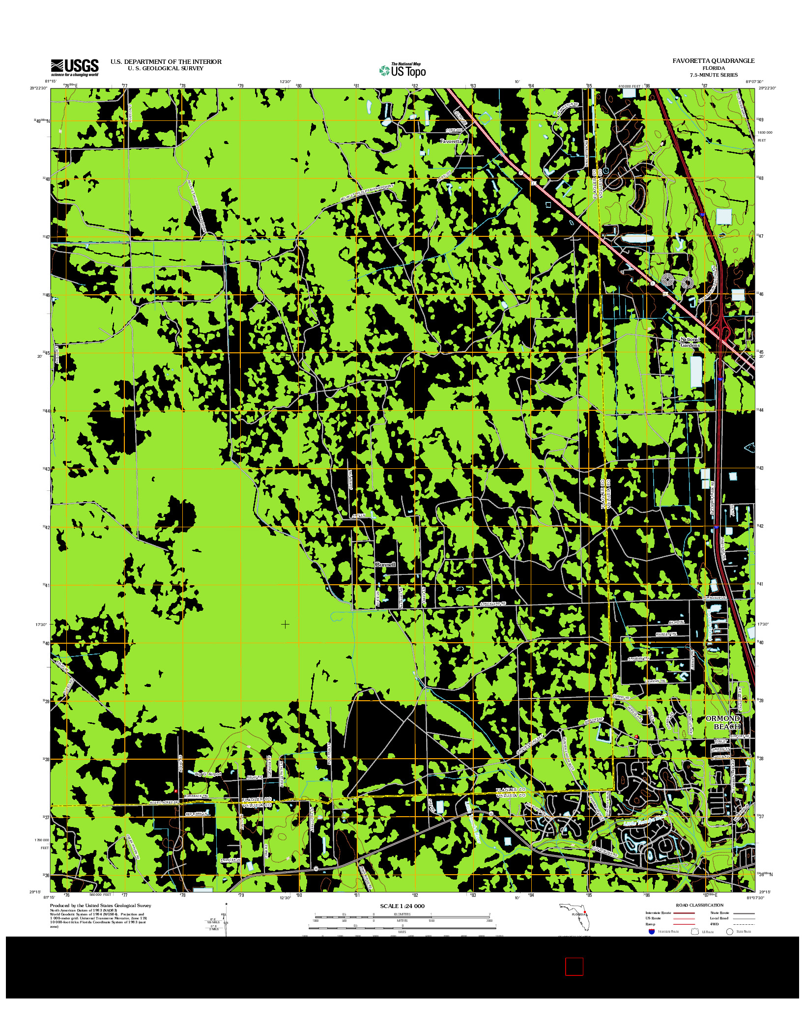 USGS US TOPO 7.5-MINUTE MAP FOR FAVORETTA, FL 2012