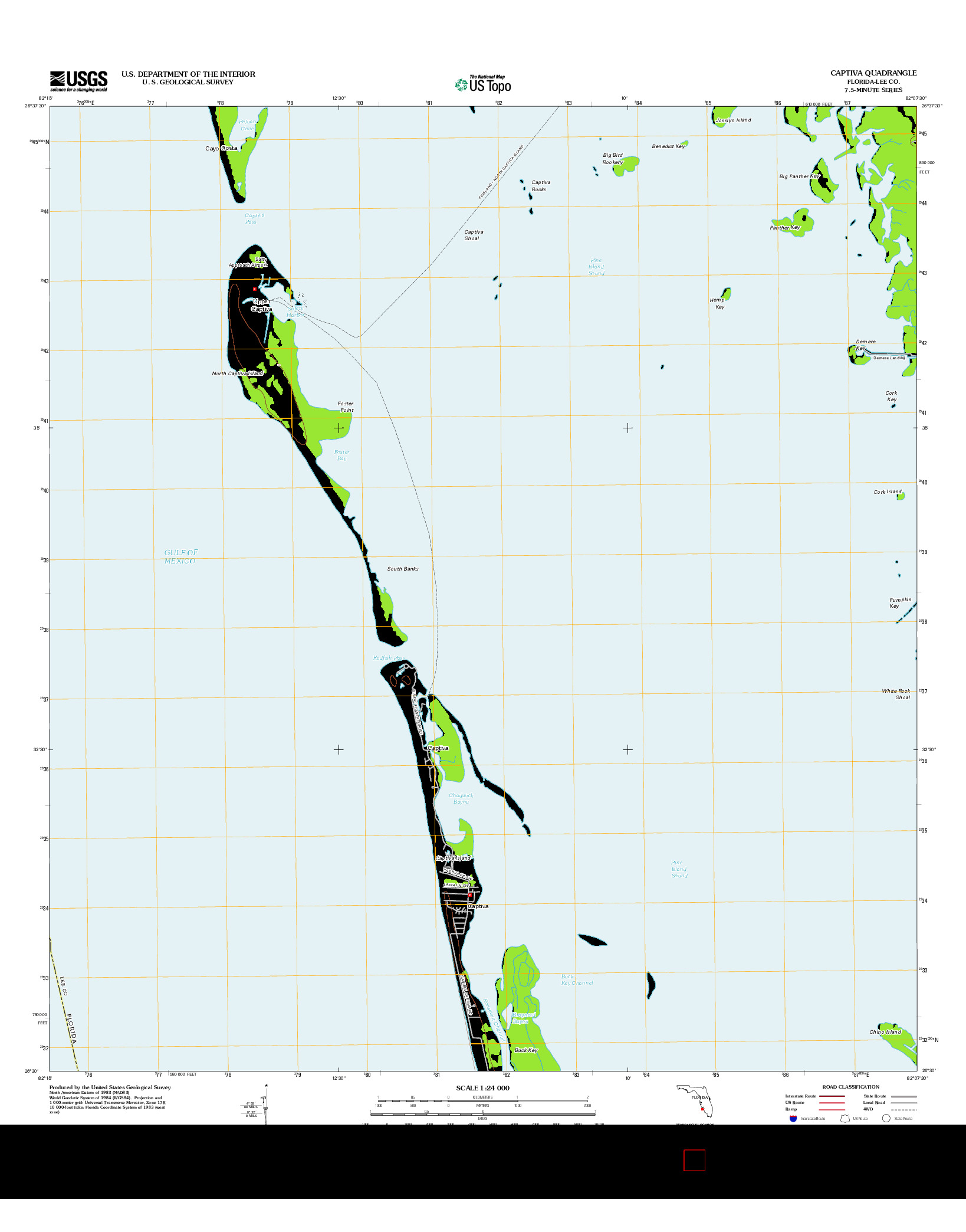 USGS US TOPO 7.5-MINUTE MAP FOR CAPTIVA, FL 2012