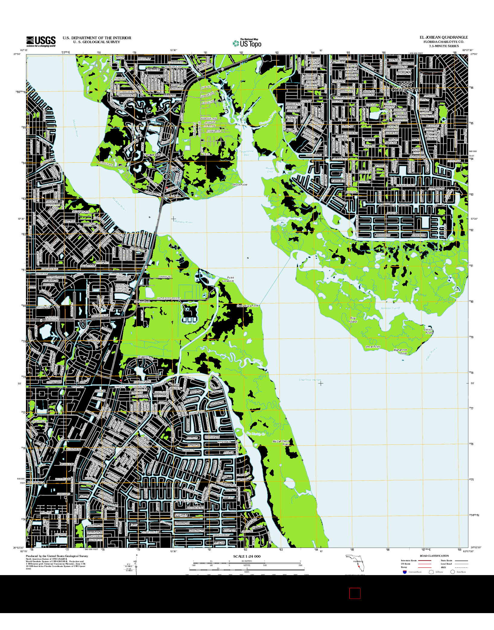 USGS US TOPO 7.5-MINUTE MAP FOR EL JOBEAN, FL 2012