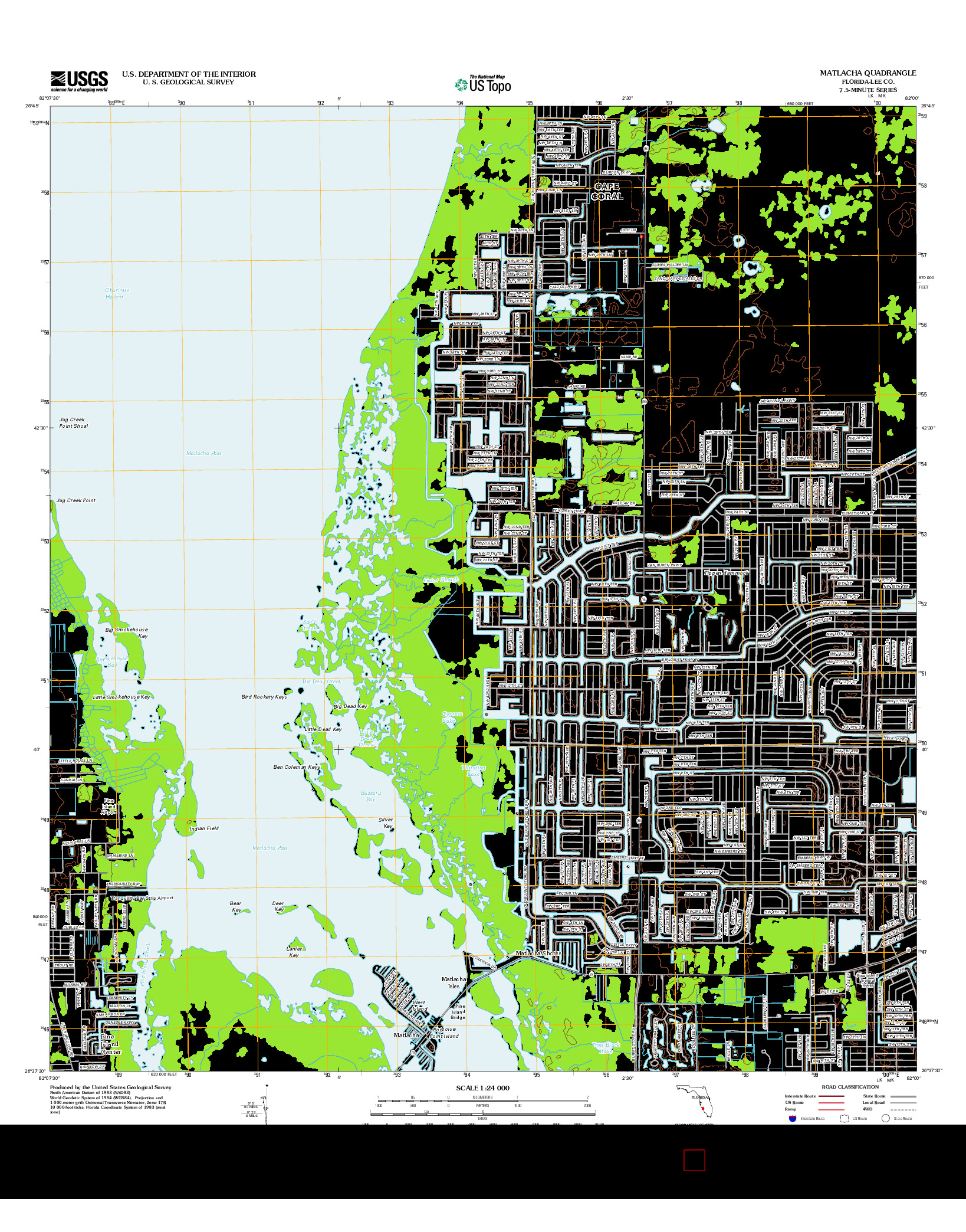 USGS US TOPO 7.5-MINUTE MAP FOR MATLACHA, FL 2012