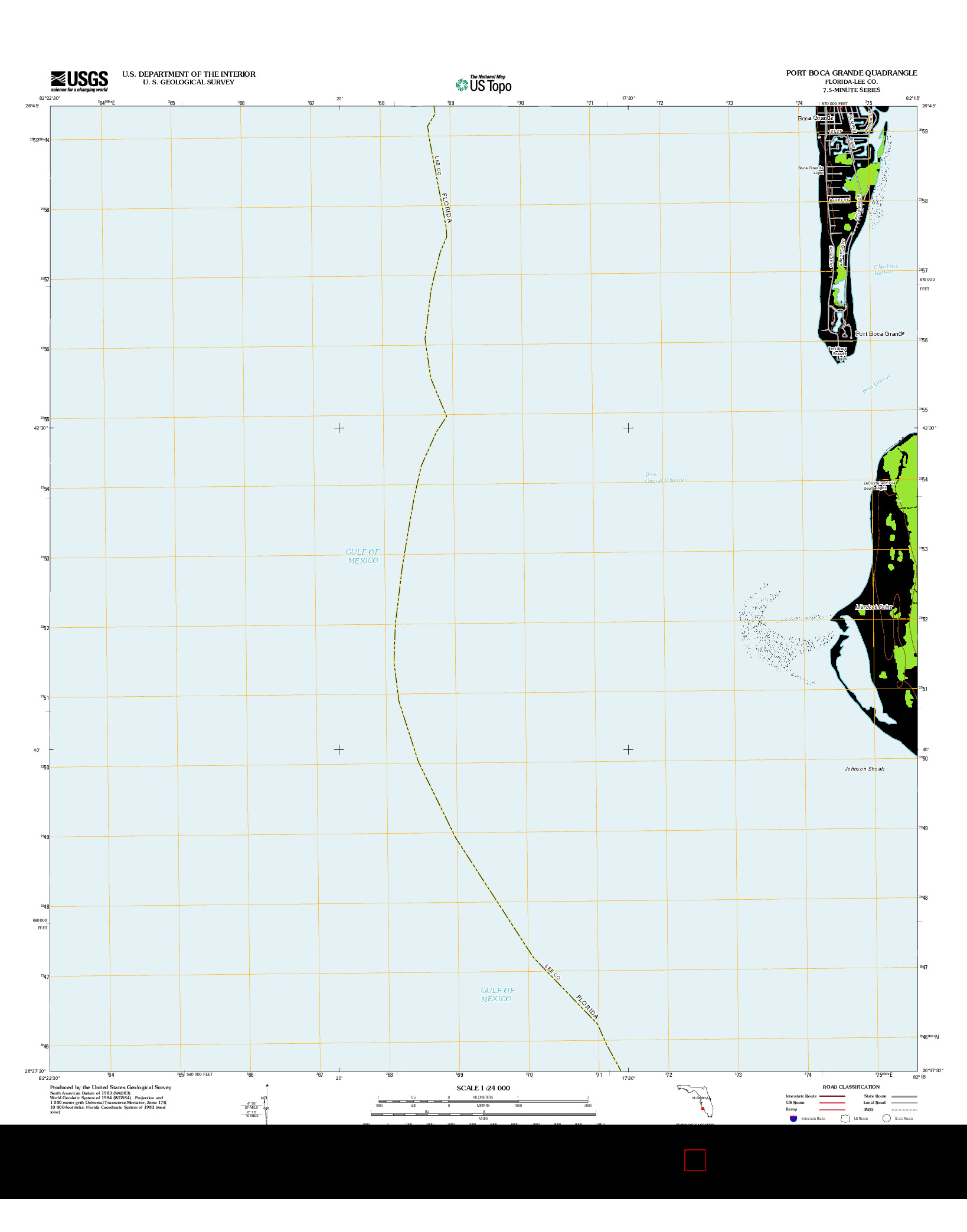 USGS US TOPO 7.5-MINUTE MAP FOR PORT BOCA GRANDE, FL 2012