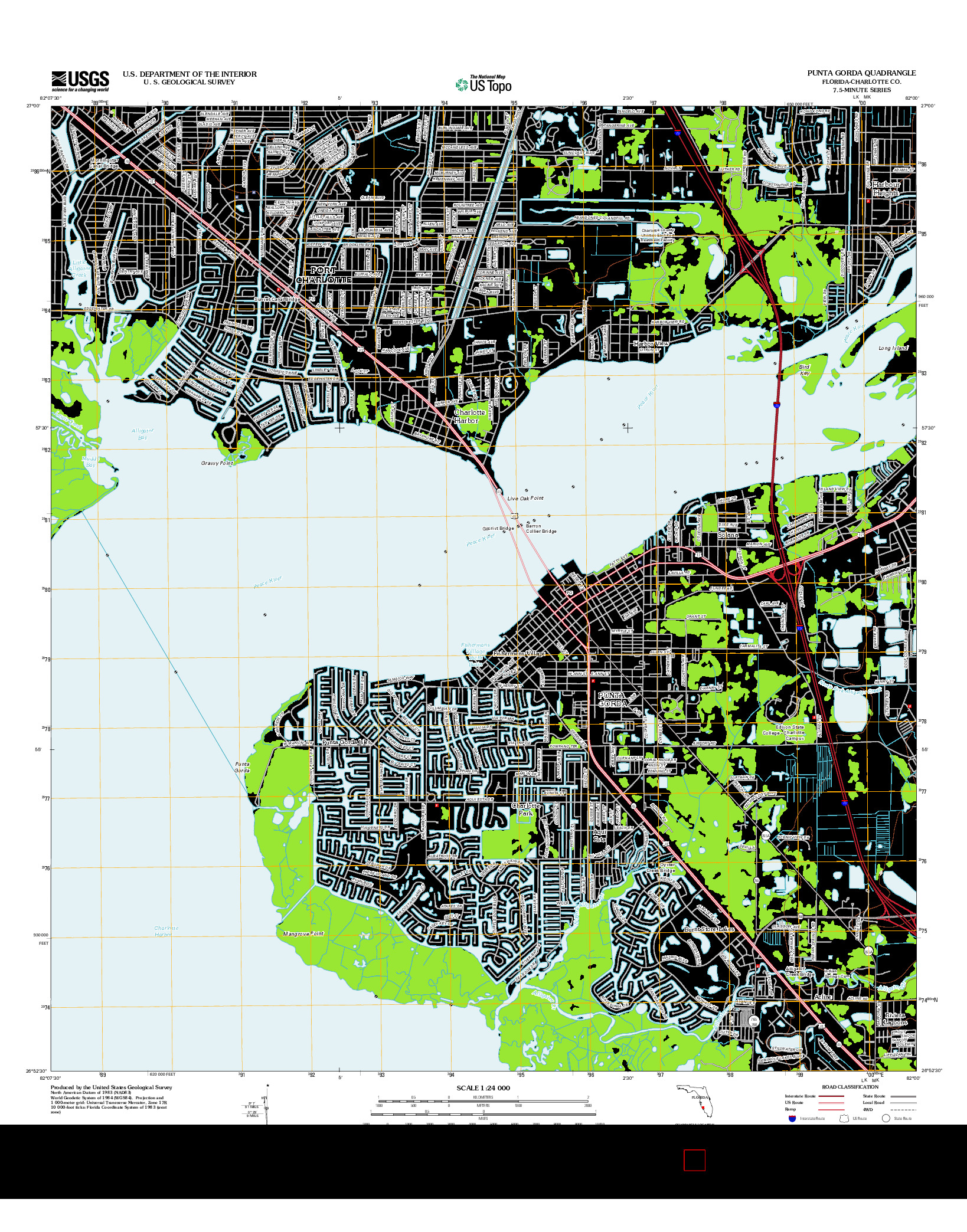 USGS US TOPO 7.5-MINUTE MAP FOR PUNTA GORDA, FL 2012