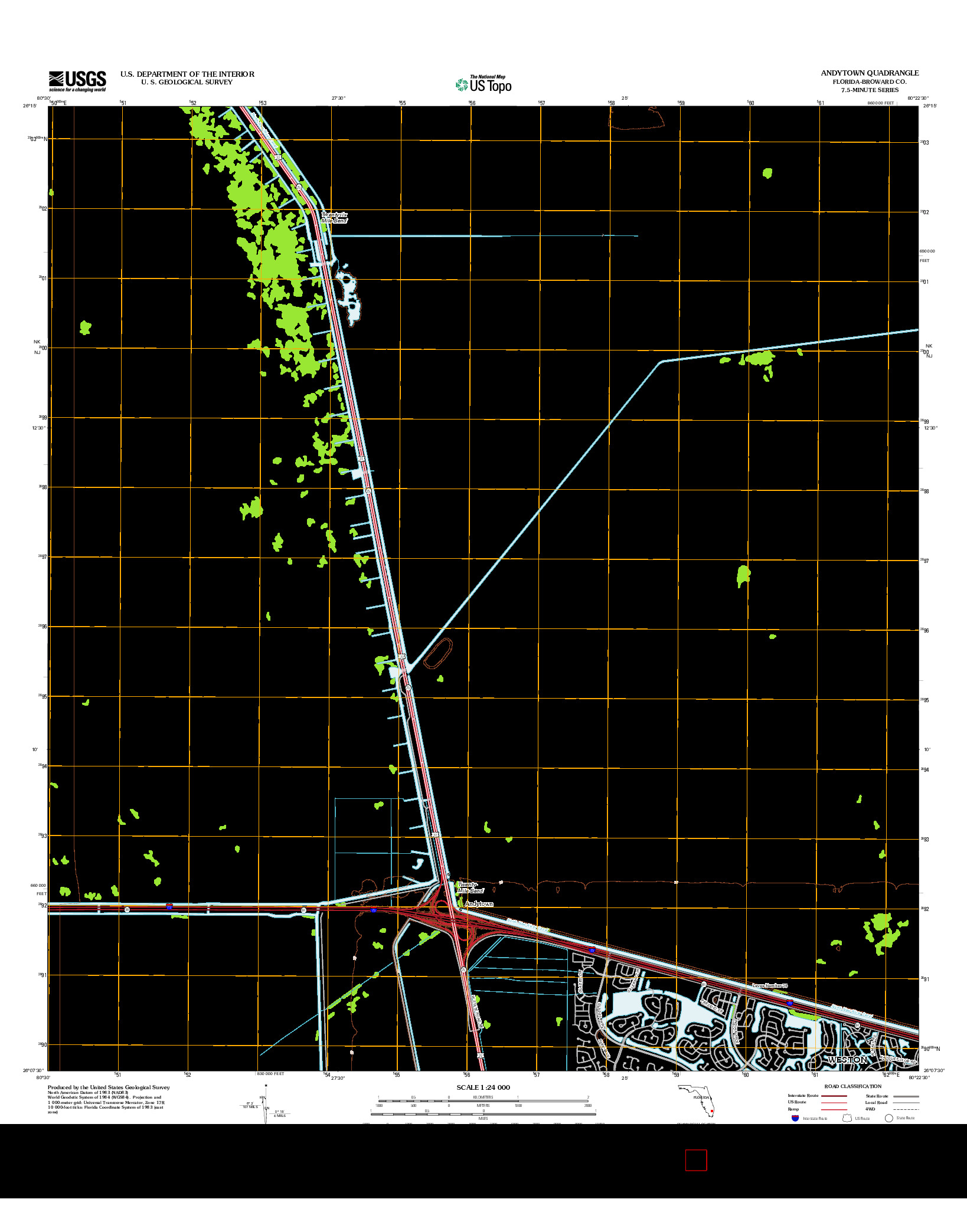 USGS US TOPO 7.5-MINUTE MAP FOR ANDYTOWN, FL 2012