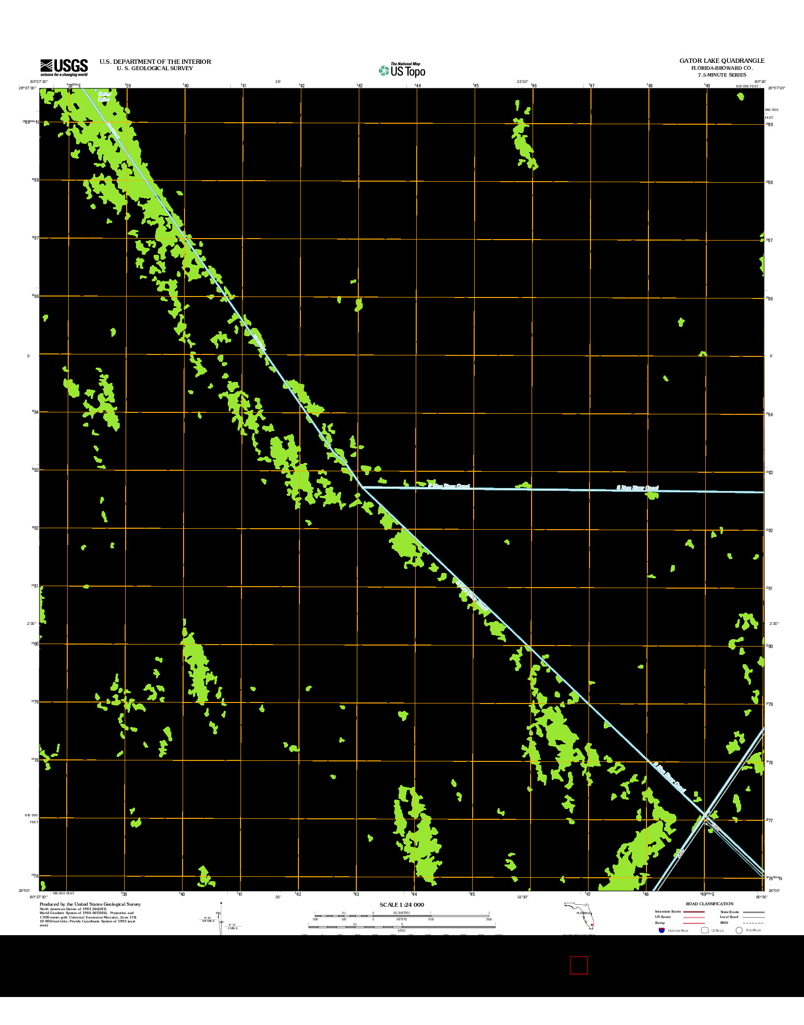 USGS US TOPO 7.5-MINUTE MAP FOR GATOR LAKE, FL 2012