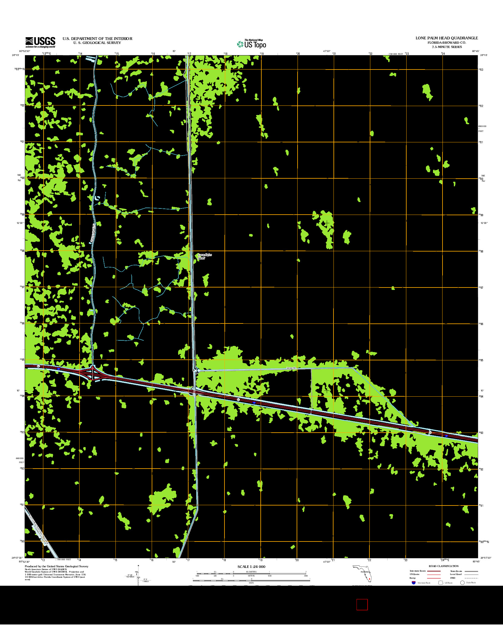 USGS US TOPO 7.5-MINUTE MAP FOR LONE PALM HEAD, FL 2012