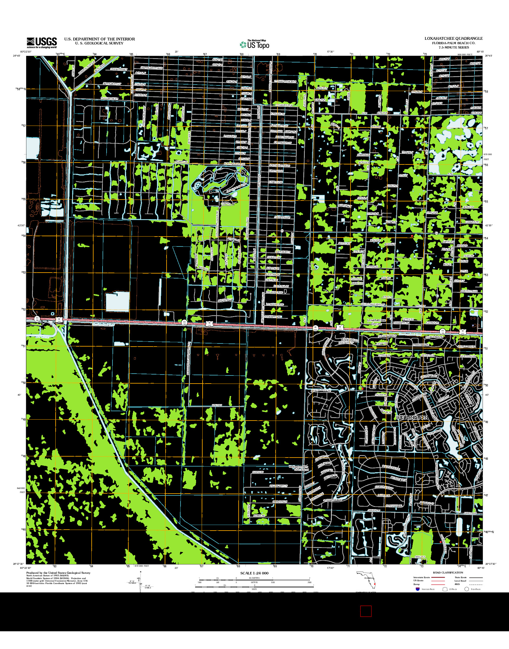 USGS US TOPO 7.5-MINUTE MAP FOR LOXAHATCHEE, FL 2012