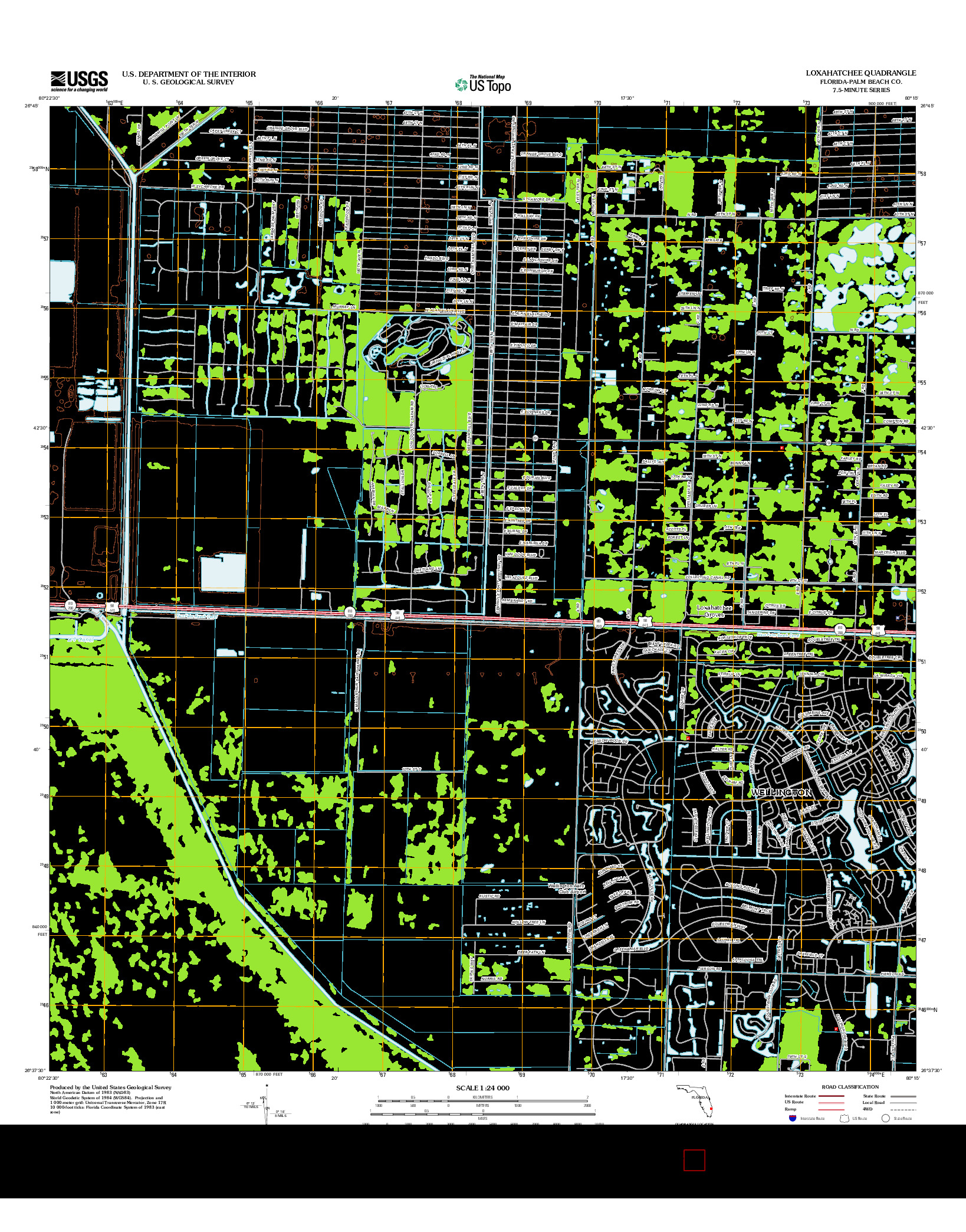 USGS US TOPO 7.5-MINUTE MAP FOR LOXAHATCHEE, FL 2012