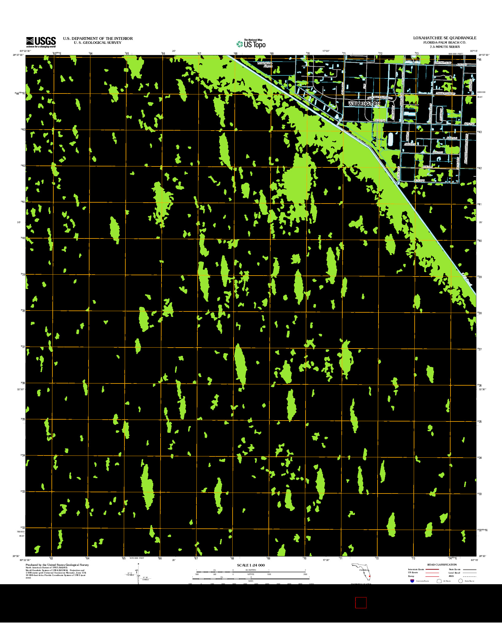 USGS US TOPO 7.5-MINUTE MAP FOR LOXAHATCHEE SE, FL 2012