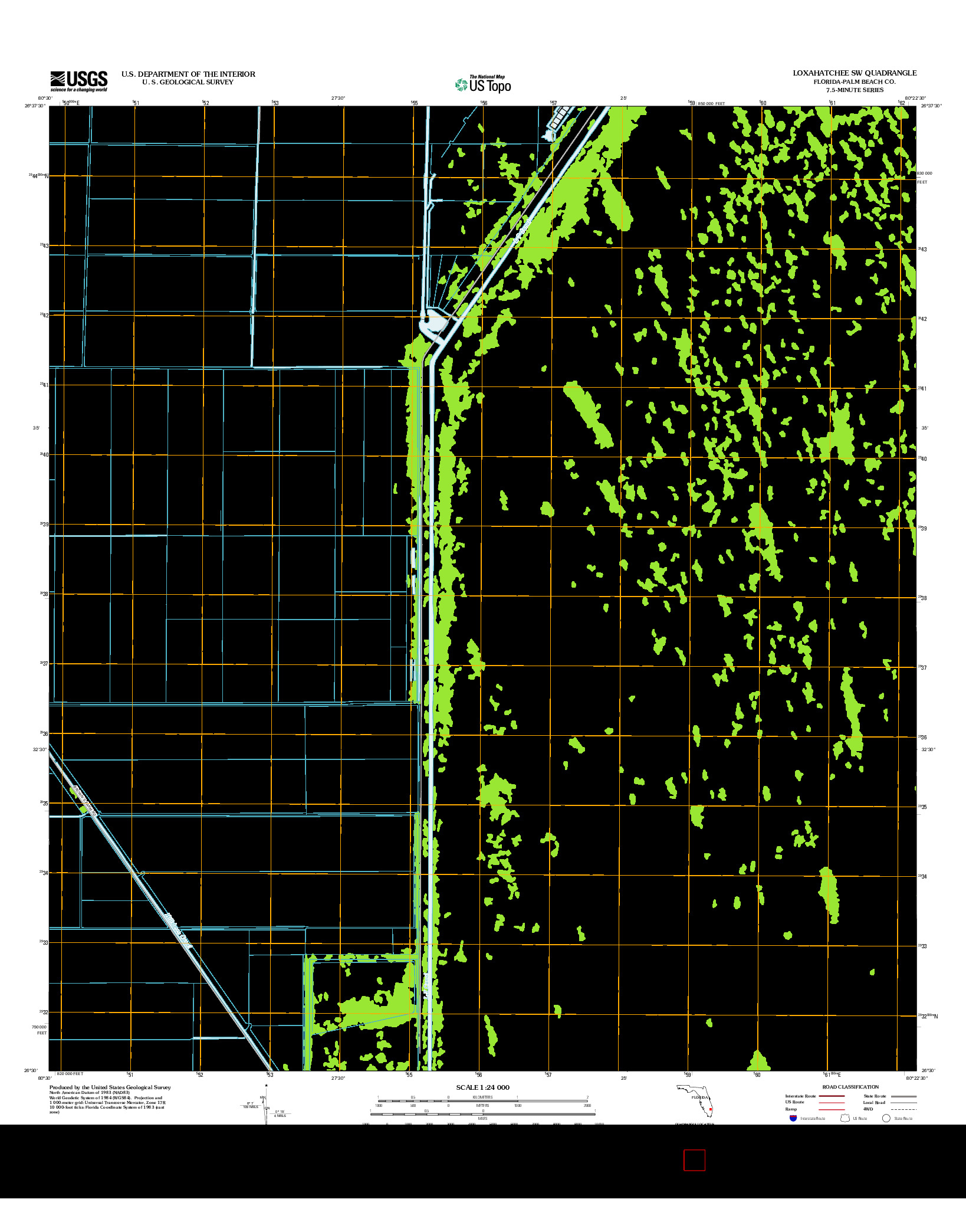 USGS US TOPO 7.5-MINUTE MAP FOR LOXAHATCHEE SW, FL 2012