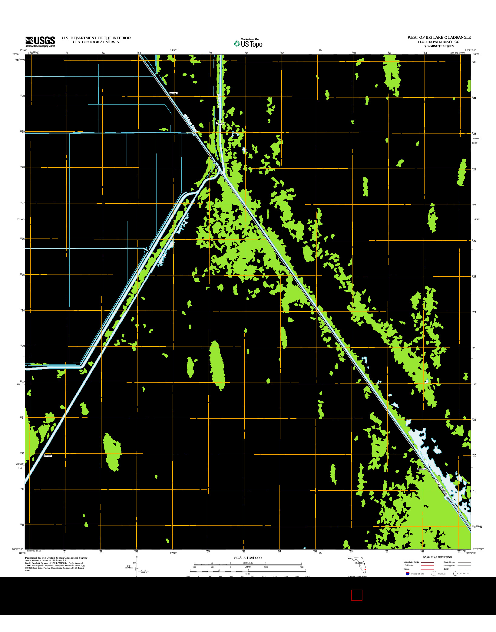 USGS US TOPO 7.5-MINUTE MAP FOR WEST OF BIG LAKE, FL 2012