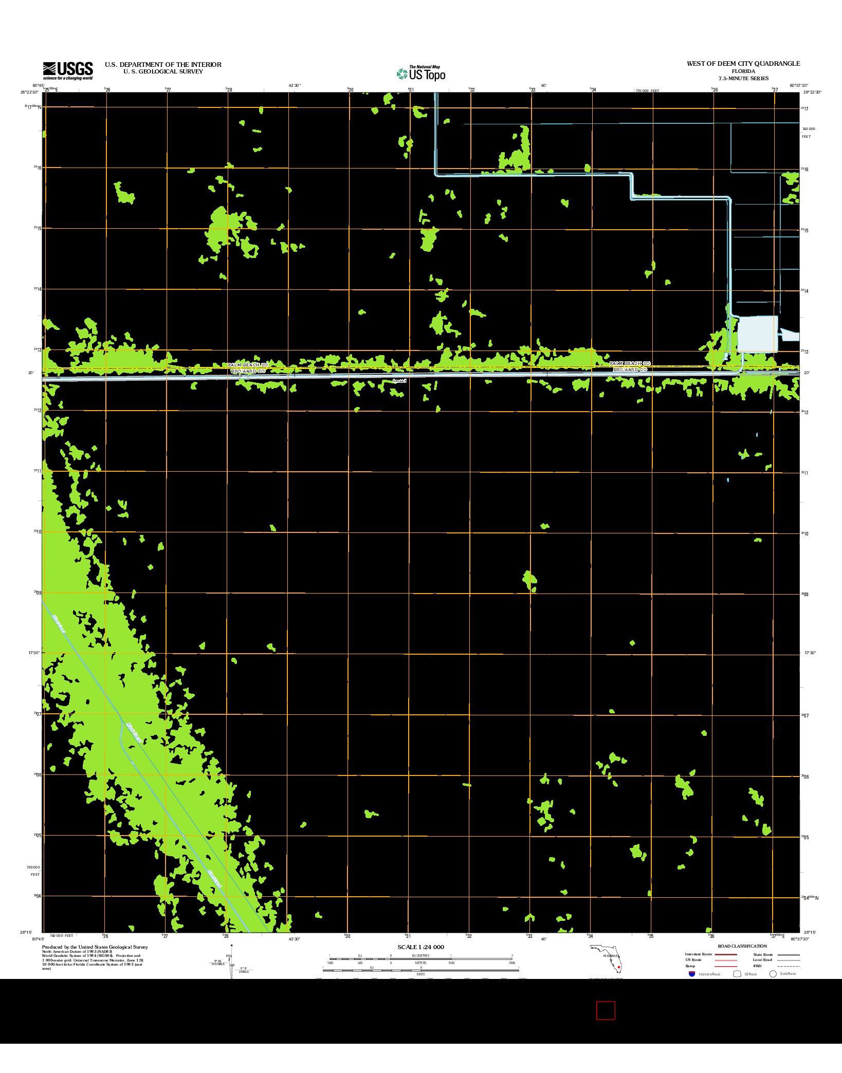 USGS US TOPO 7.5-MINUTE MAP FOR WEST OF DEEM CITY, FL 2012