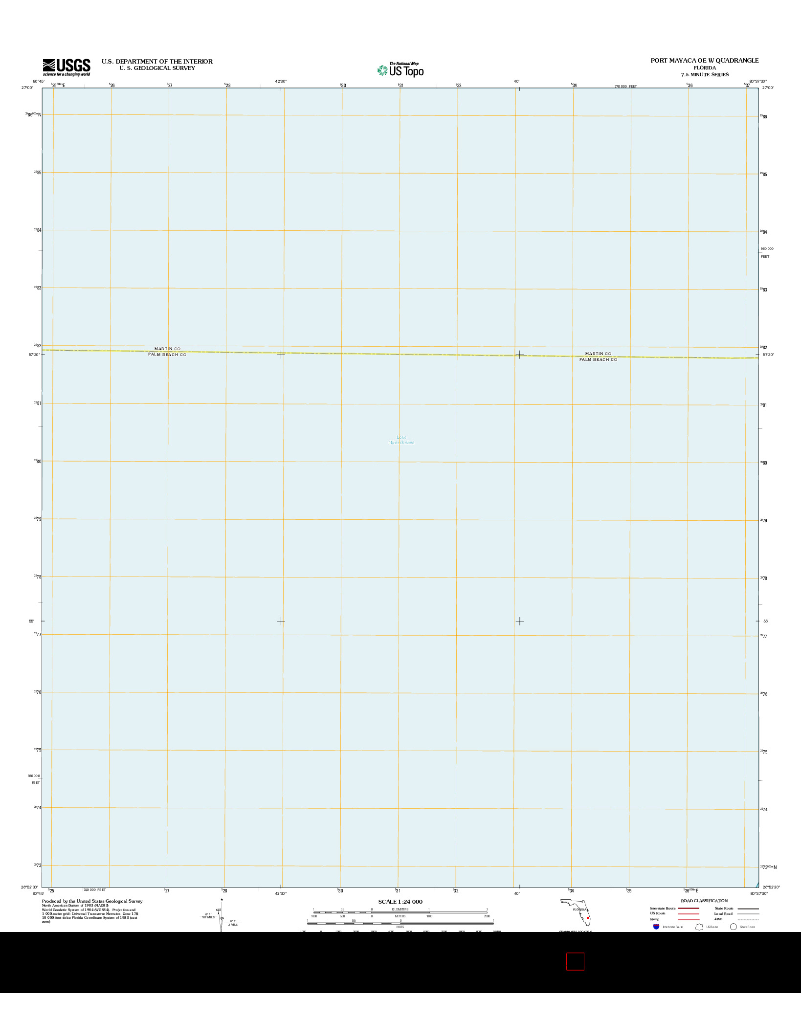 USGS US TOPO 7.5-MINUTE MAP FOR PORT MAYACA OE W, FL 2012