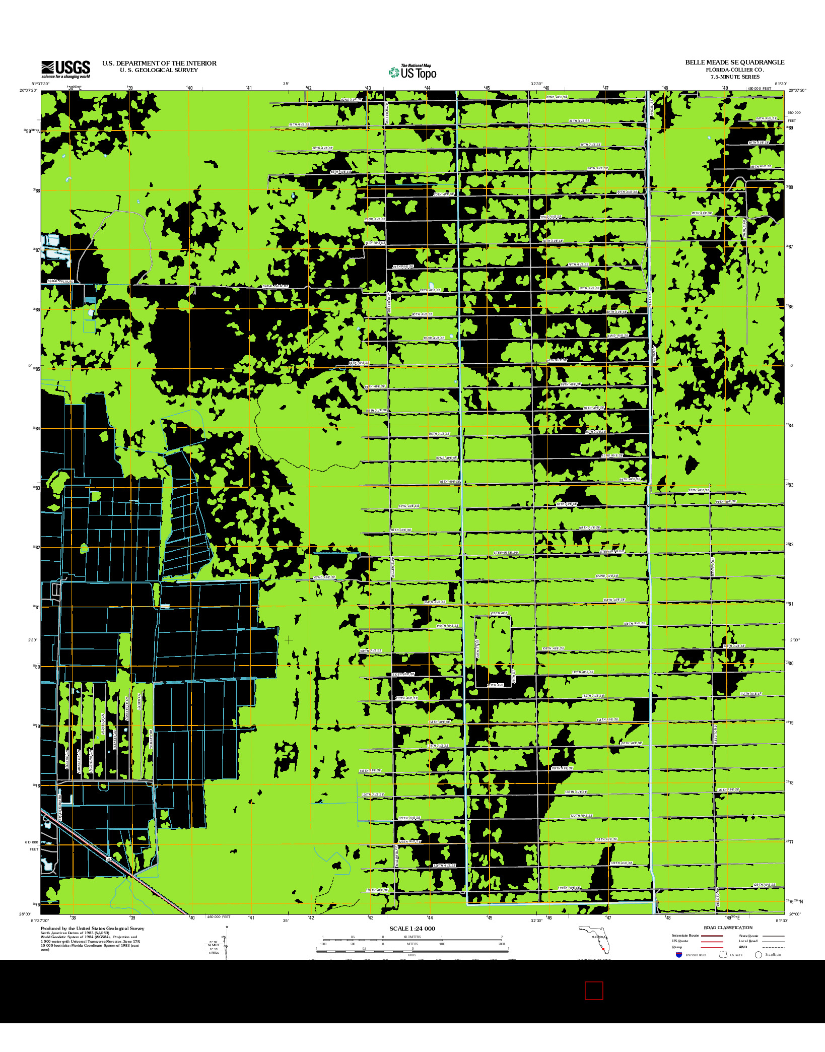 USGS US TOPO 7.5-MINUTE MAP FOR BELLE MEADE SE, FL 2012