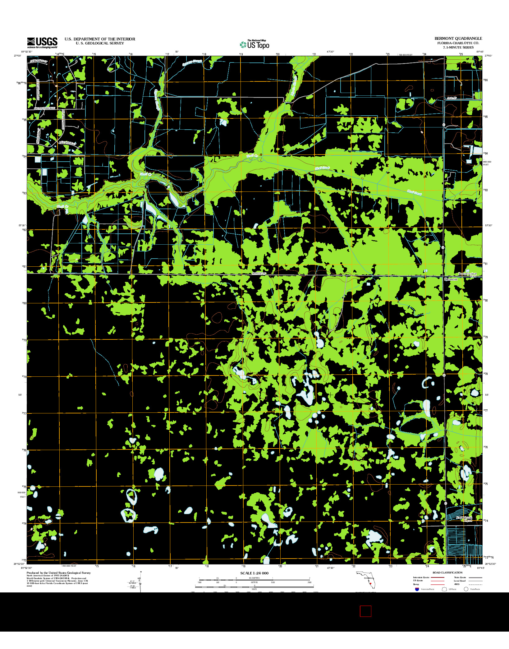 USGS US TOPO 7.5-MINUTE MAP FOR BERMONT, FL 2012