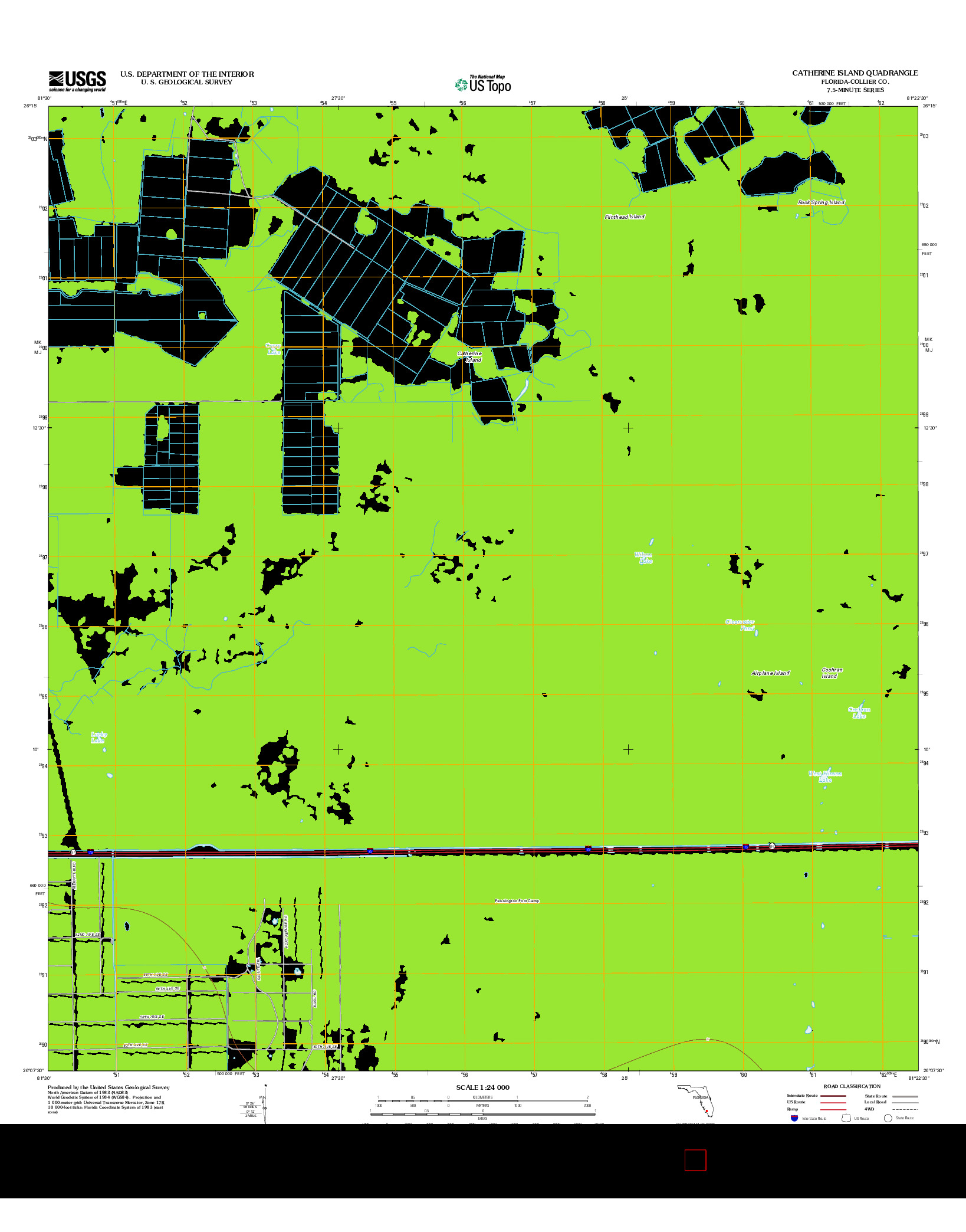 USGS US TOPO 7.5-MINUTE MAP FOR CATHERINE ISLAND, FL 2012