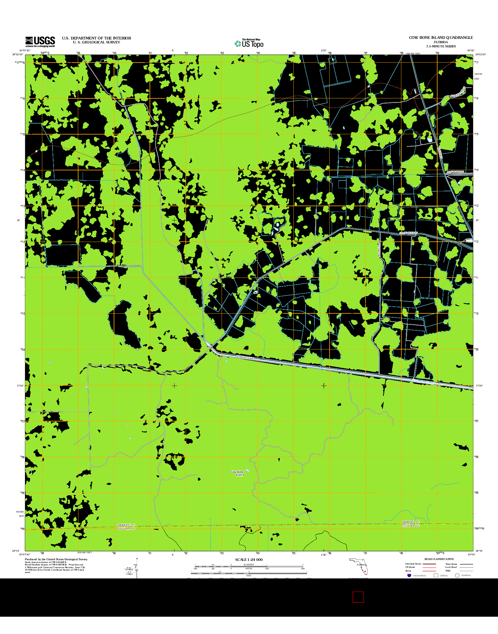 USGS US TOPO 7.5-MINUTE MAP FOR COW BONE ISLAND, FL 2012
