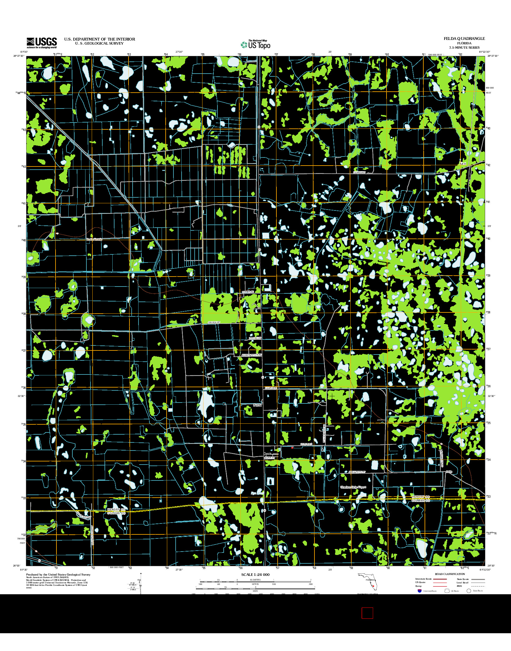 USGS US TOPO 7.5-MINUTE MAP FOR FELDA, FL 2012