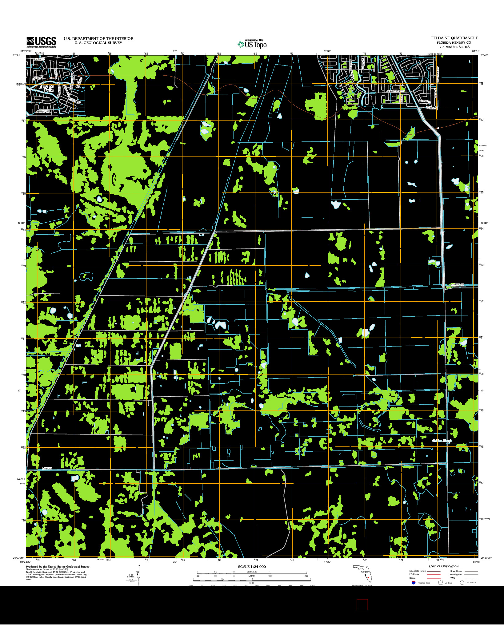 USGS US TOPO 7.5-MINUTE MAP FOR FELDA NE, FL 2012