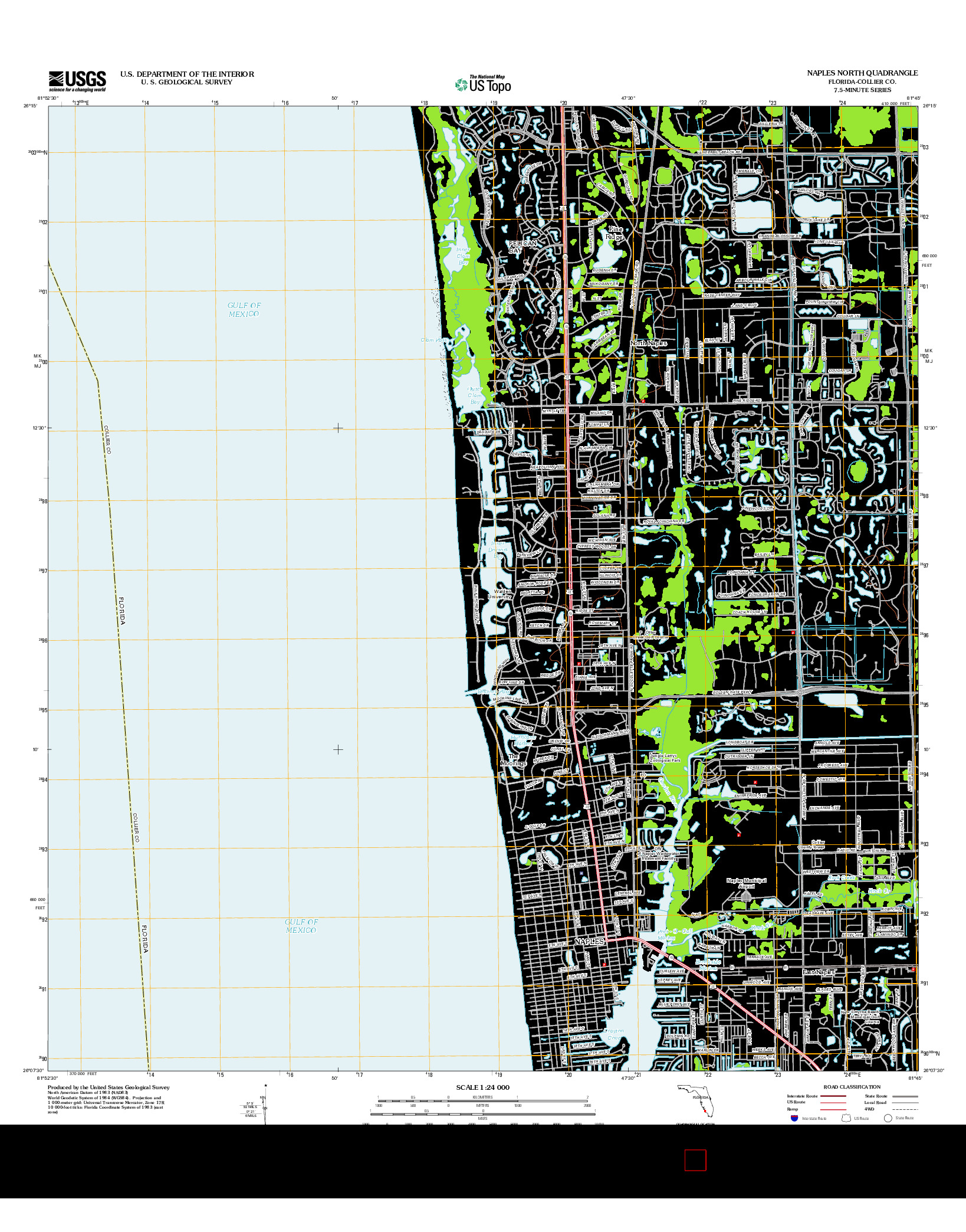 USGS US TOPO 7.5-MINUTE MAP FOR NAPLES NORTH, FL 2012