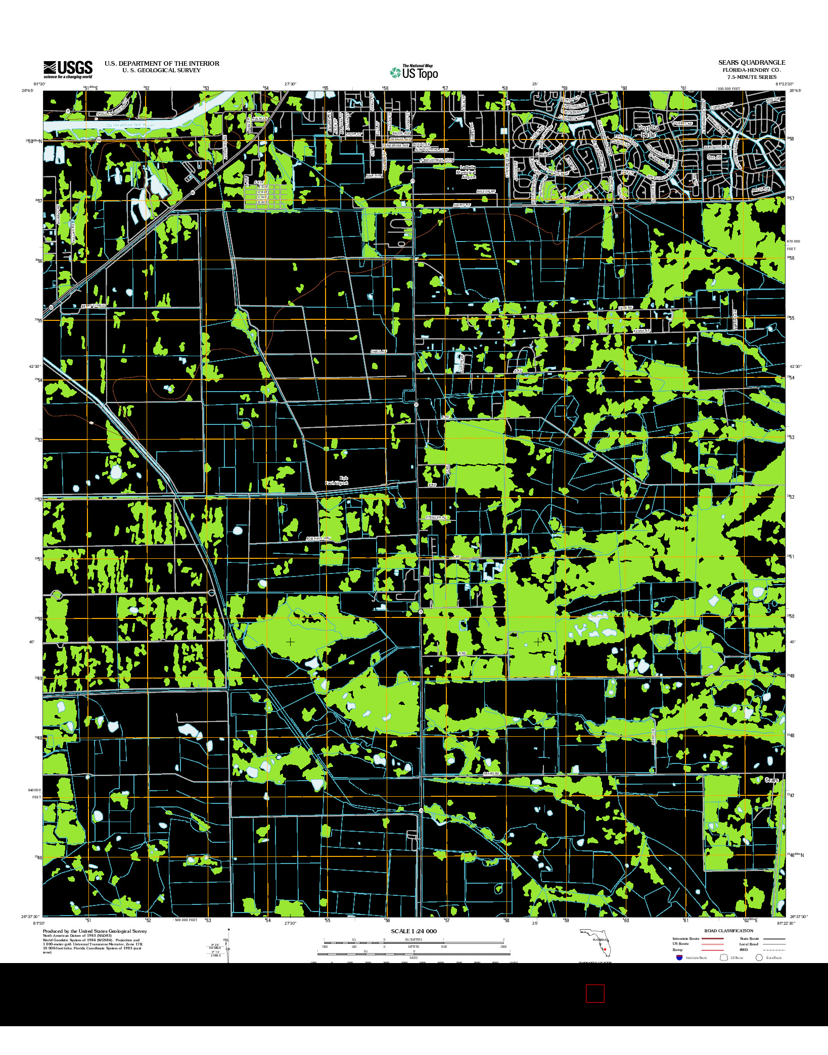 USGS US TOPO 7.5-MINUTE MAP FOR SEARS, FL 2012