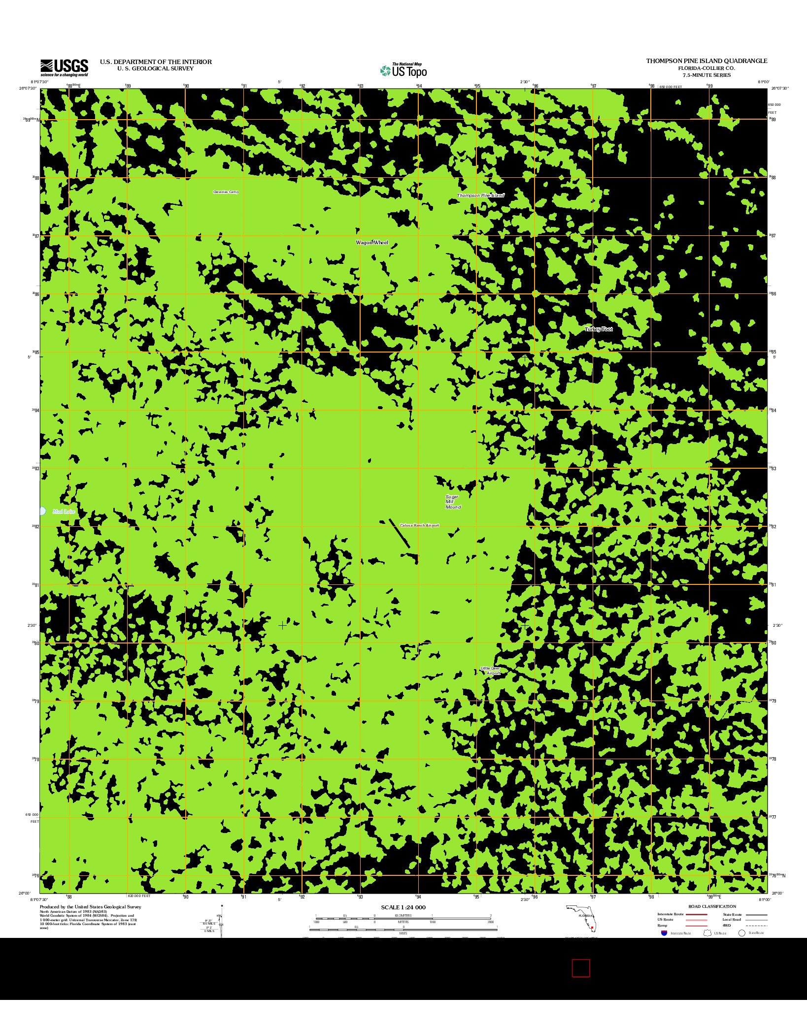 USGS US TOPO 7.5-MINUTE MAP FOR THOMPSON PINE ISLAND, FL 2012