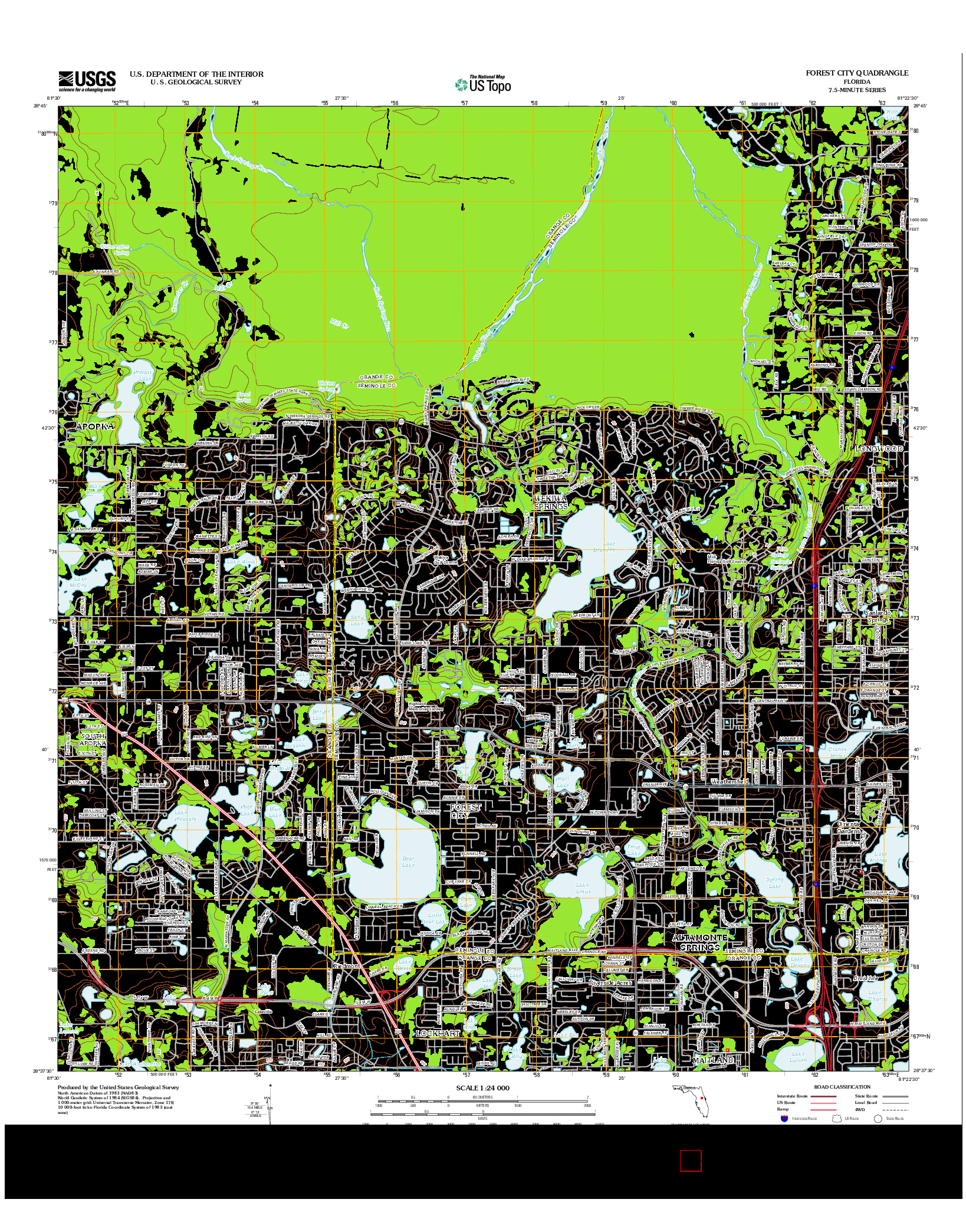 USGS US TOPO 7.5-MINUTE MAP FOR FOREST CITY, FL 2012