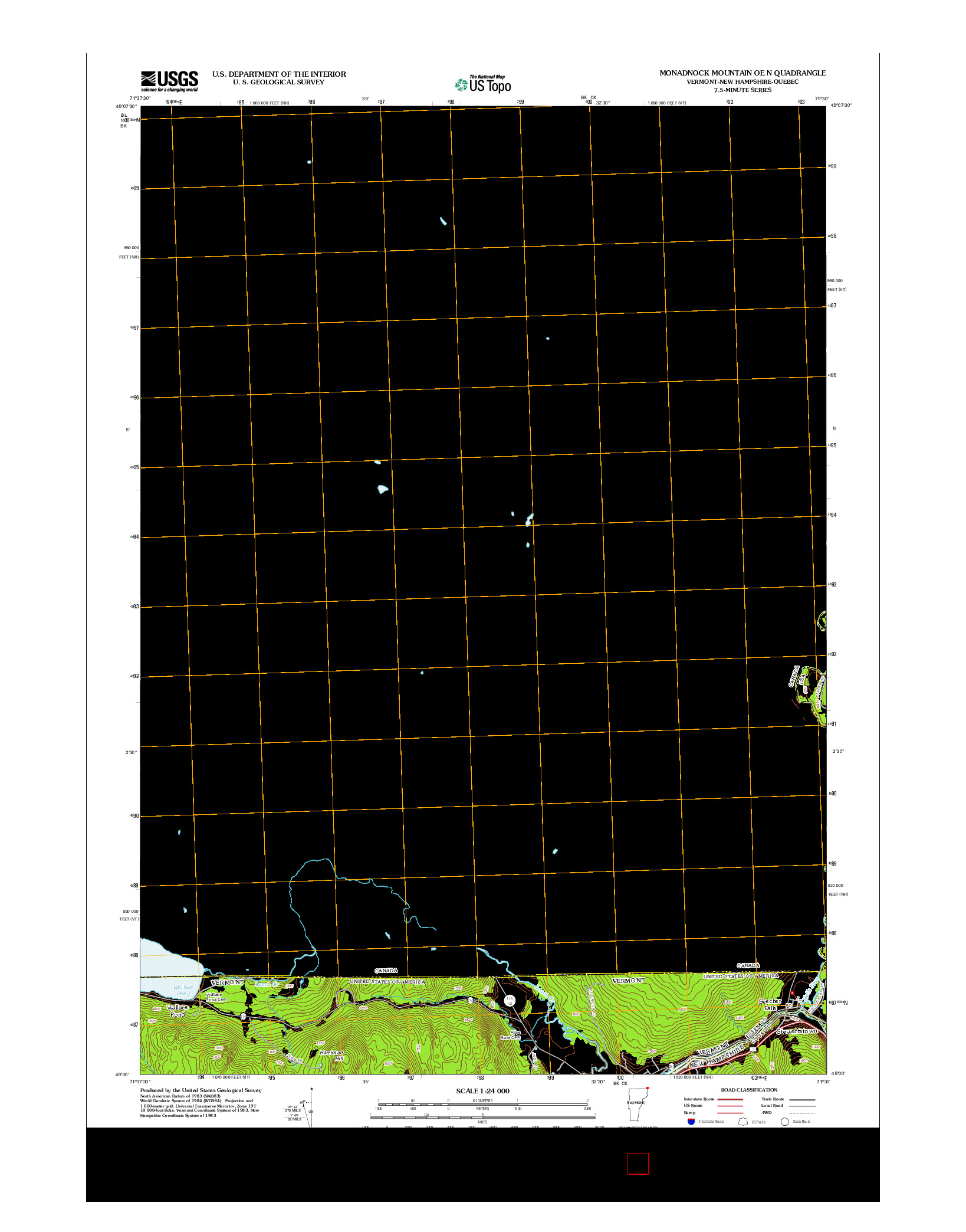 USGS US TOPO 7.5-MINUTE MAP FOR MONADNOCK MOUNTAIN OE N, VT-NH-QC 2012