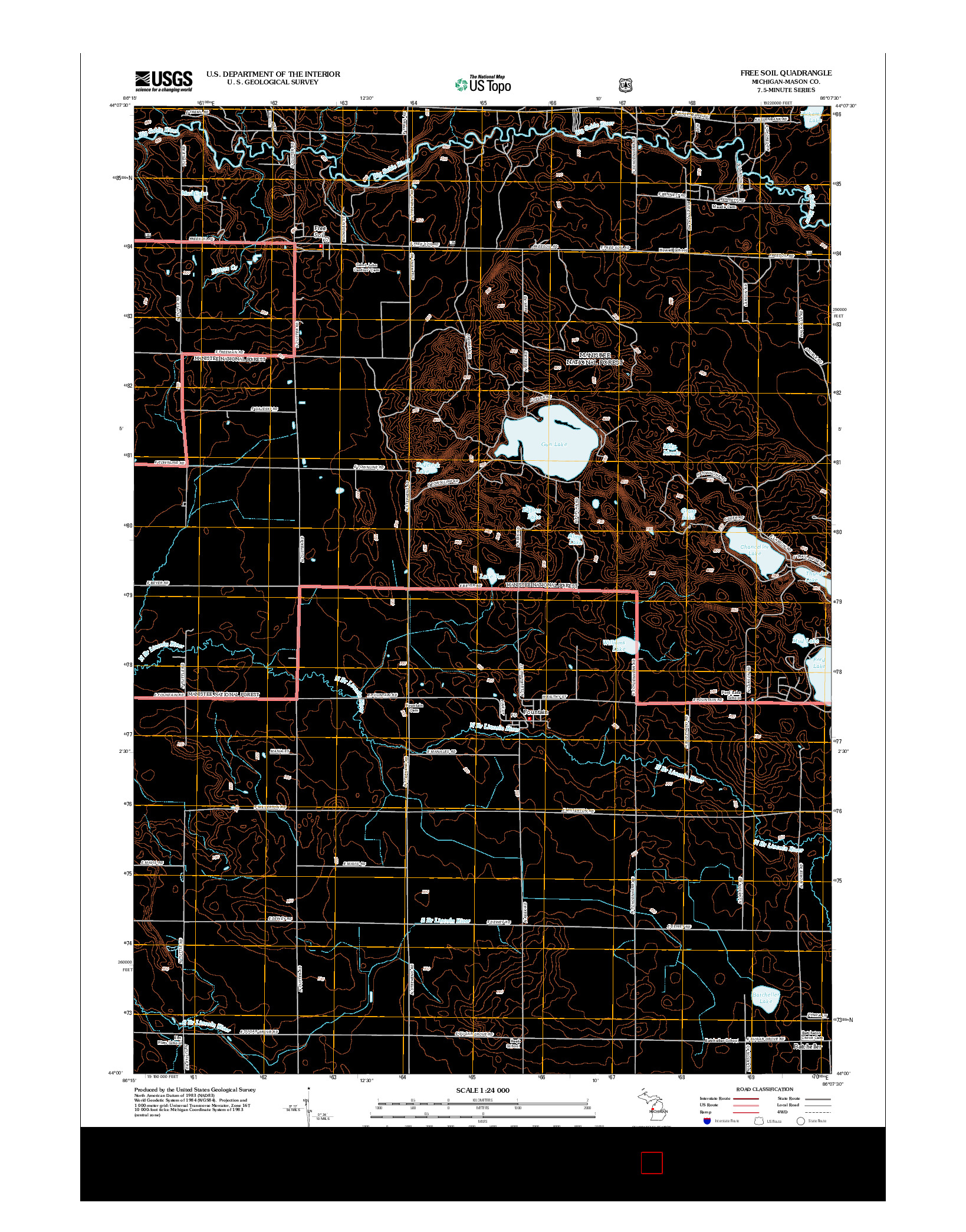 USGS US TOPO 7.5-MINUTE MAP FOR FREE SOIL, MI 2012