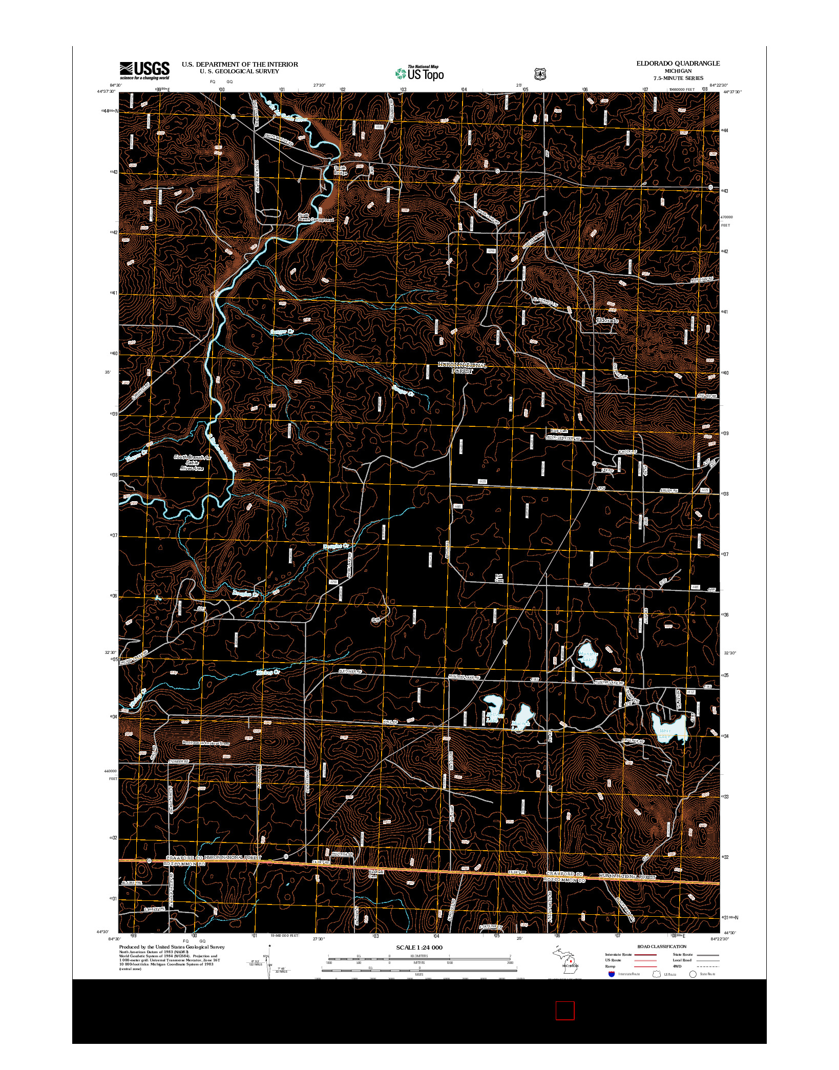 USGS US TOPO 7.5-MINUTE MAP FOR ELDORADO, MI 2012