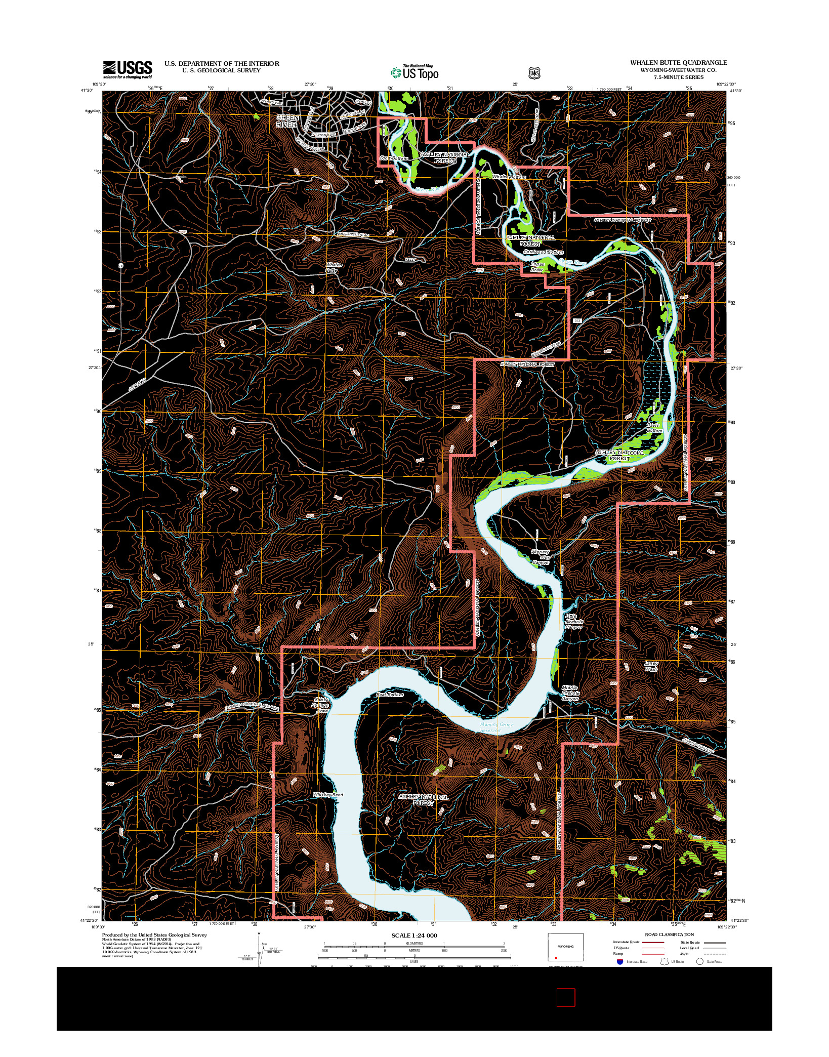USGS US TOPO 7.5-MINUTE MAP FOR WHALEN BUTTE, WY 2012
