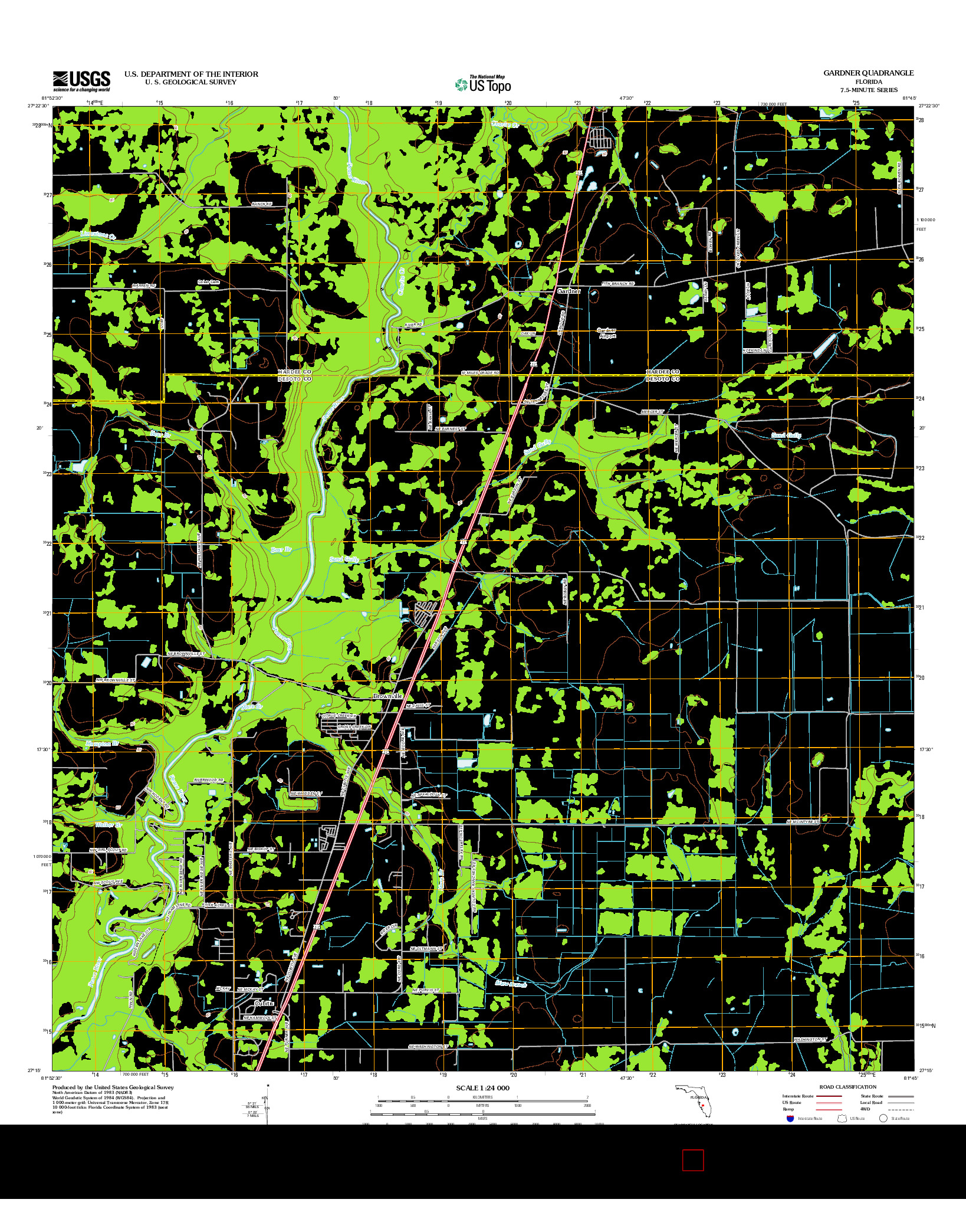 USGS US TOPO 7.5-MINUTE MAP FOR GARDNER, FL 2012