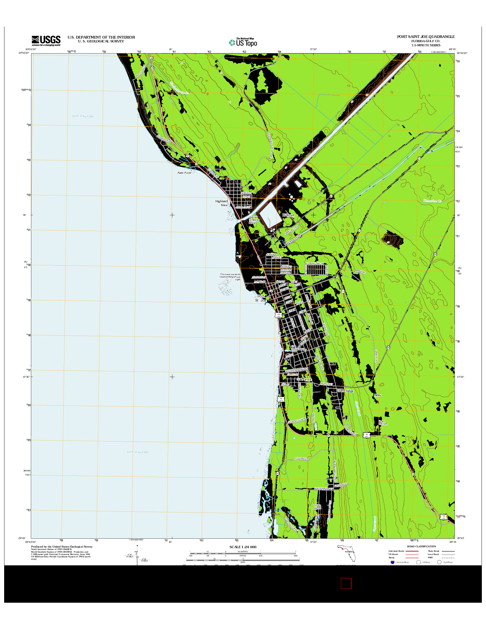 USGS US TOPO 7.5-MINUTE MAP FOR PORT SAINT JOE, FL 2012