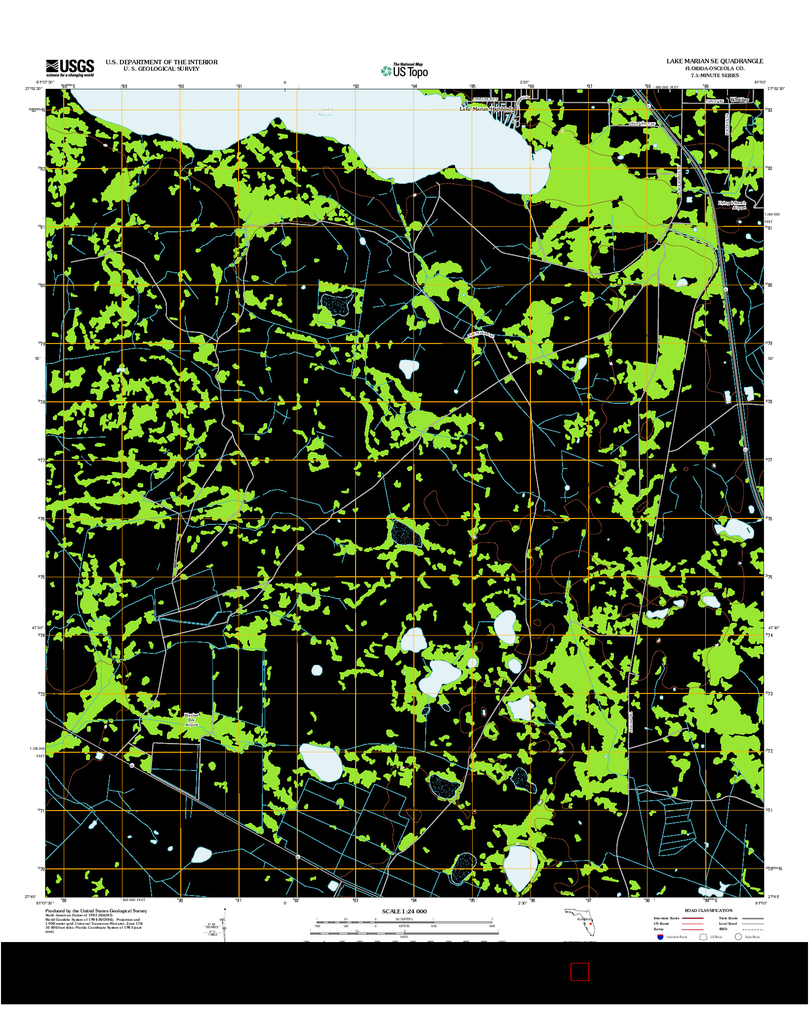 USGS US TOPO 7.5-MINUTE MAP FOR LAKE MARIAN SE, FL 2012