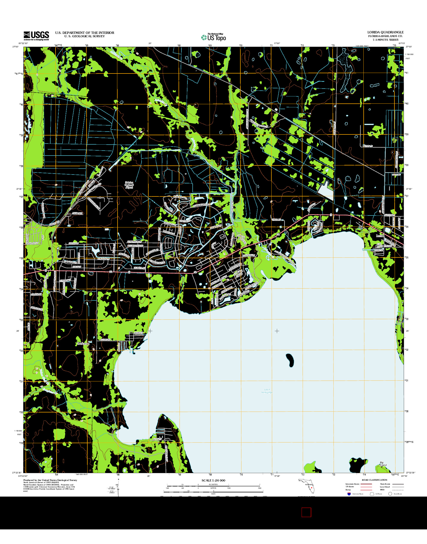 USGS US TOPO 7.5-MINUTE MAP FOR LORIDA, FL 2012