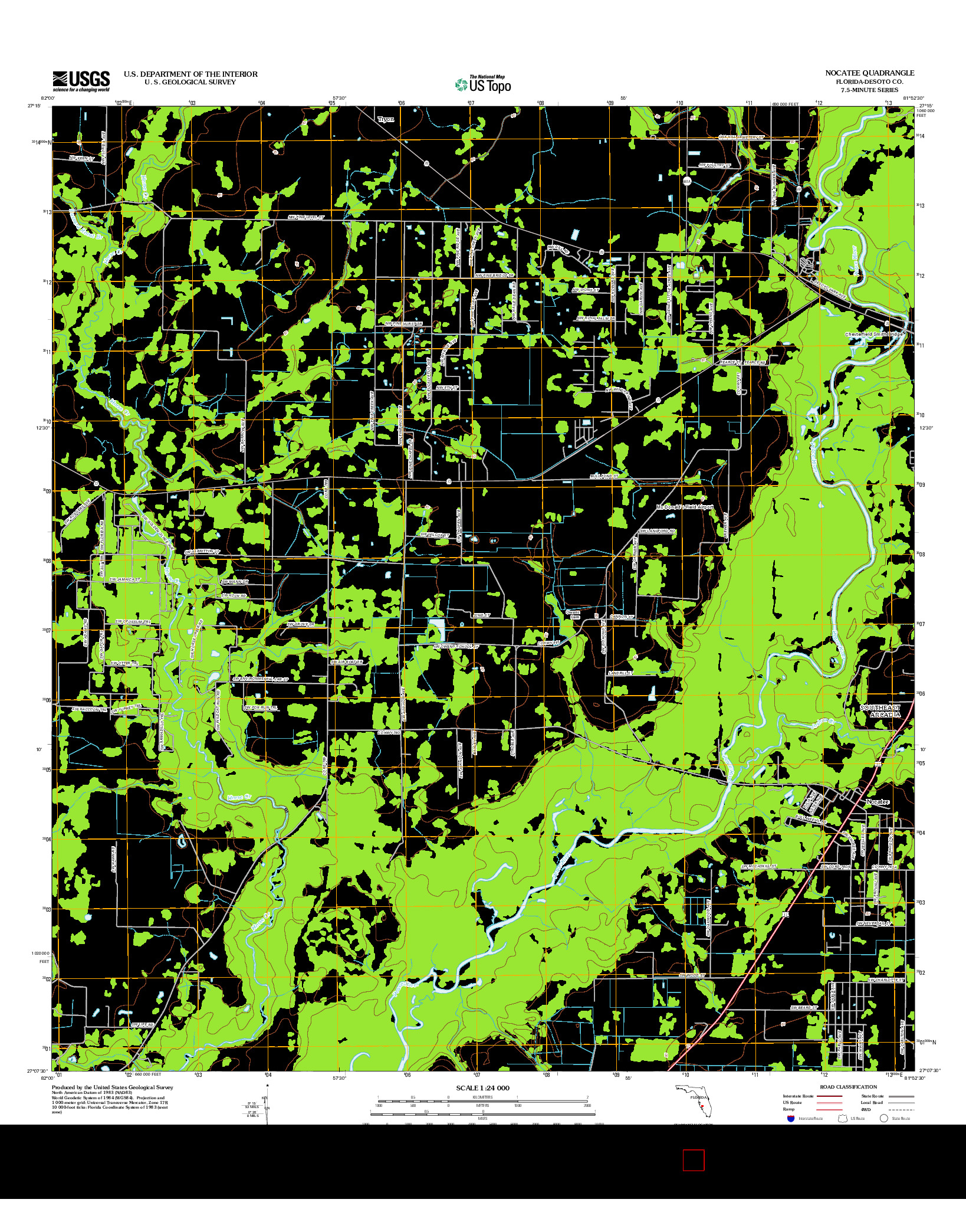 USGS US TOPO 7.5-MINUTE MAP FOR NOCATEE, FL 2012