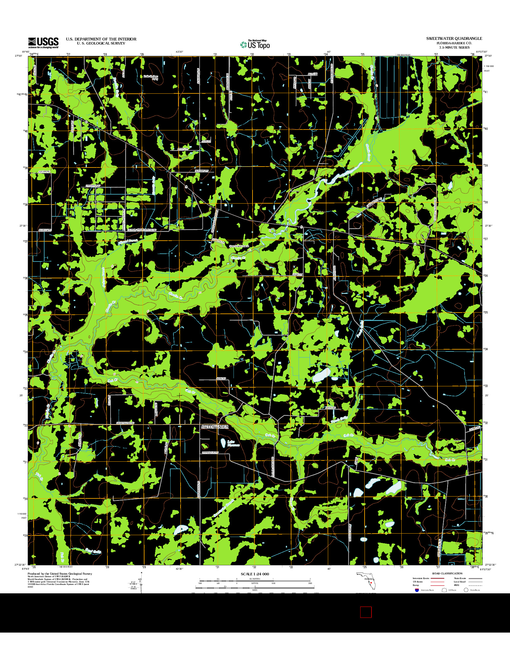 USGS US TOPO 7.5-MINUTE MAP FOR SWEETWATER, FL 2012