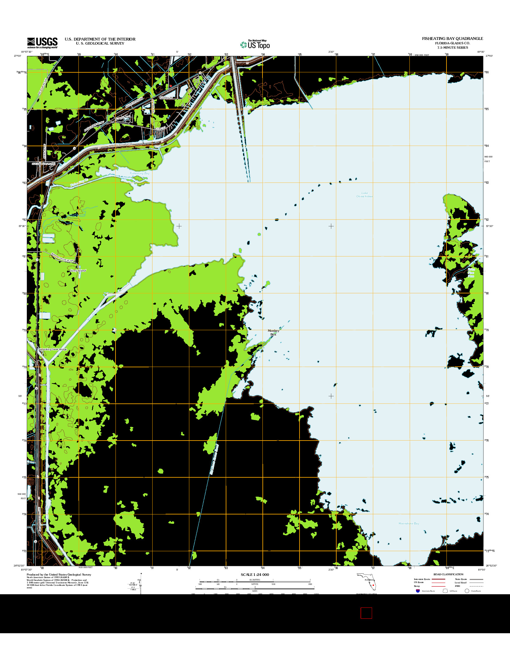 USGS US TOPO 7.5-MINUTE MAP FOR FISHEATING BAY, FL 2012