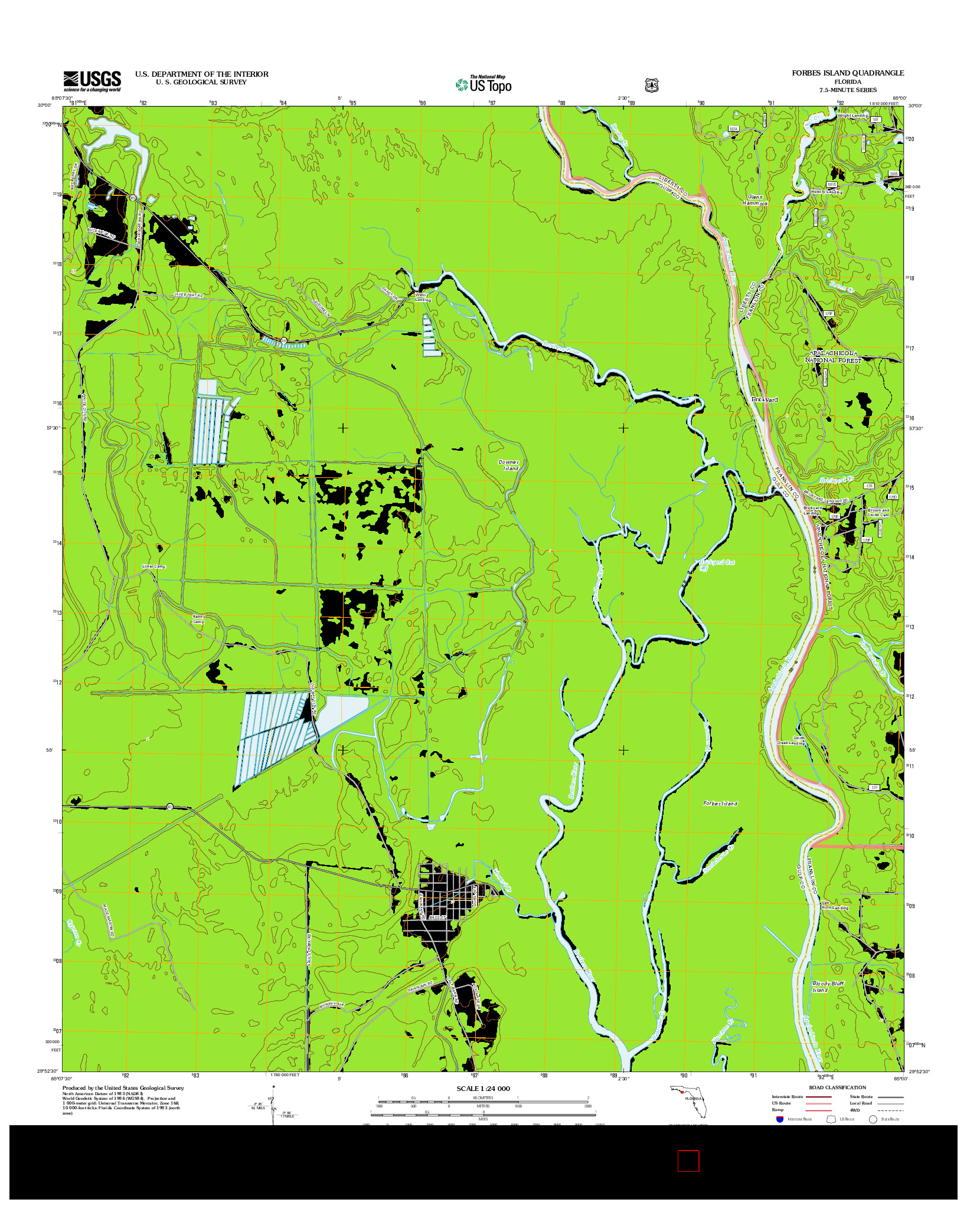 USGS US TOPO 7.5-MINUTE MAP FOR FORBES ISLAND, FL 2012