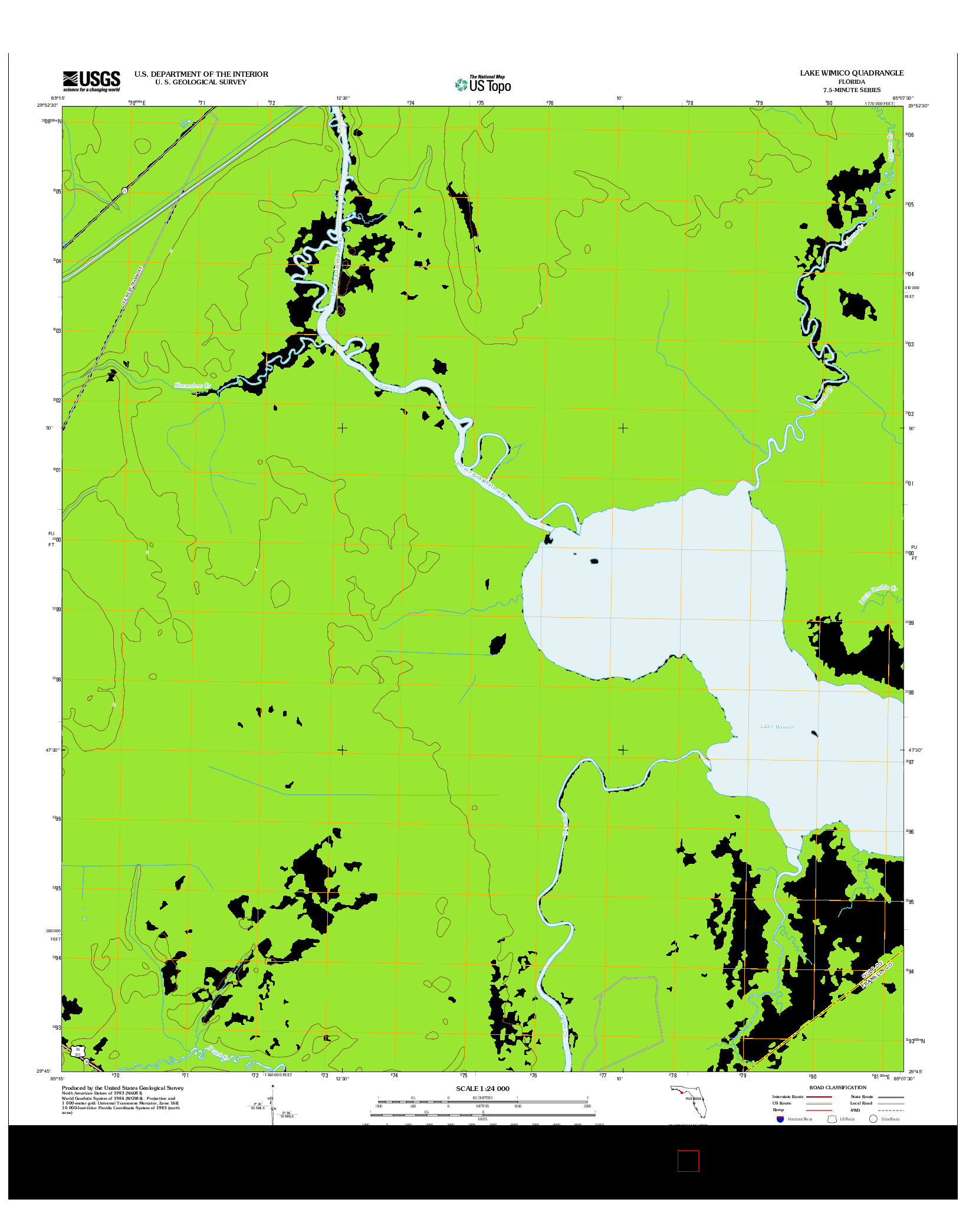 USGS US TOPO 7.5-MINUTE MAP FOR LAKE WIMICO, FL 2012