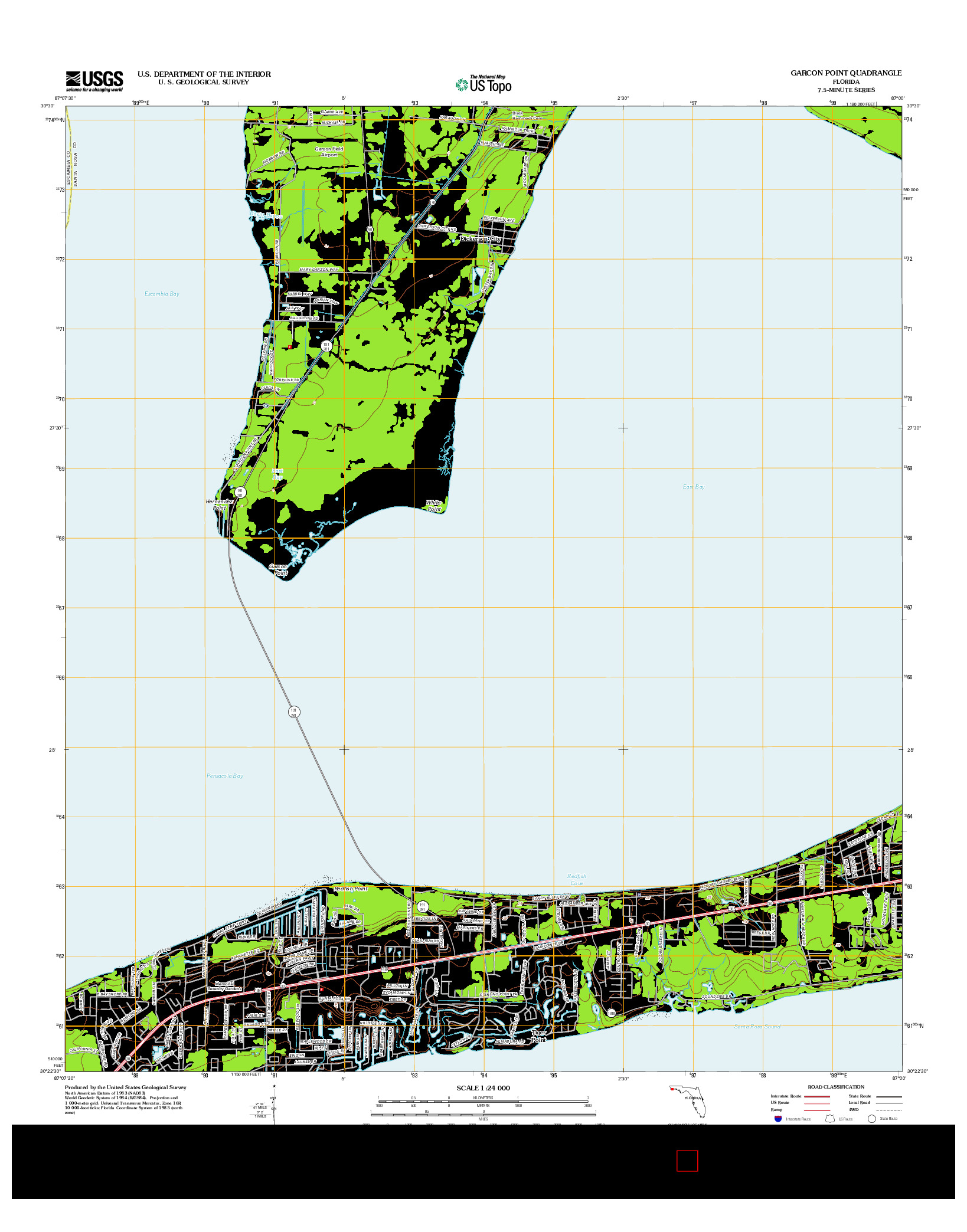 USGS US TOPO 7.5-MINUTE MAP FOR GARCON POINT, FL 2012