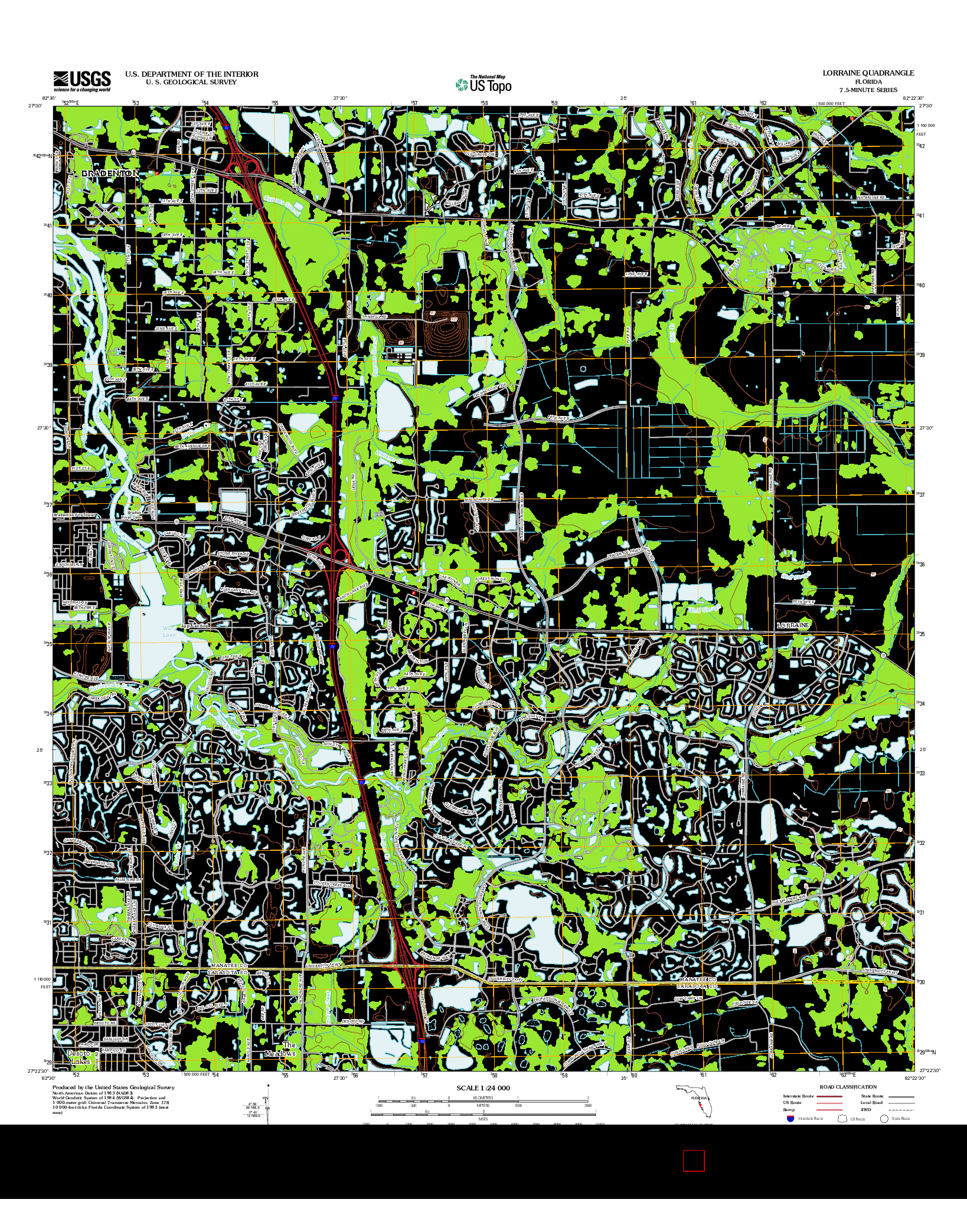 USGS US TOPO 7.5-MINUTE MAP FOR LORRAINE, FL 2012
