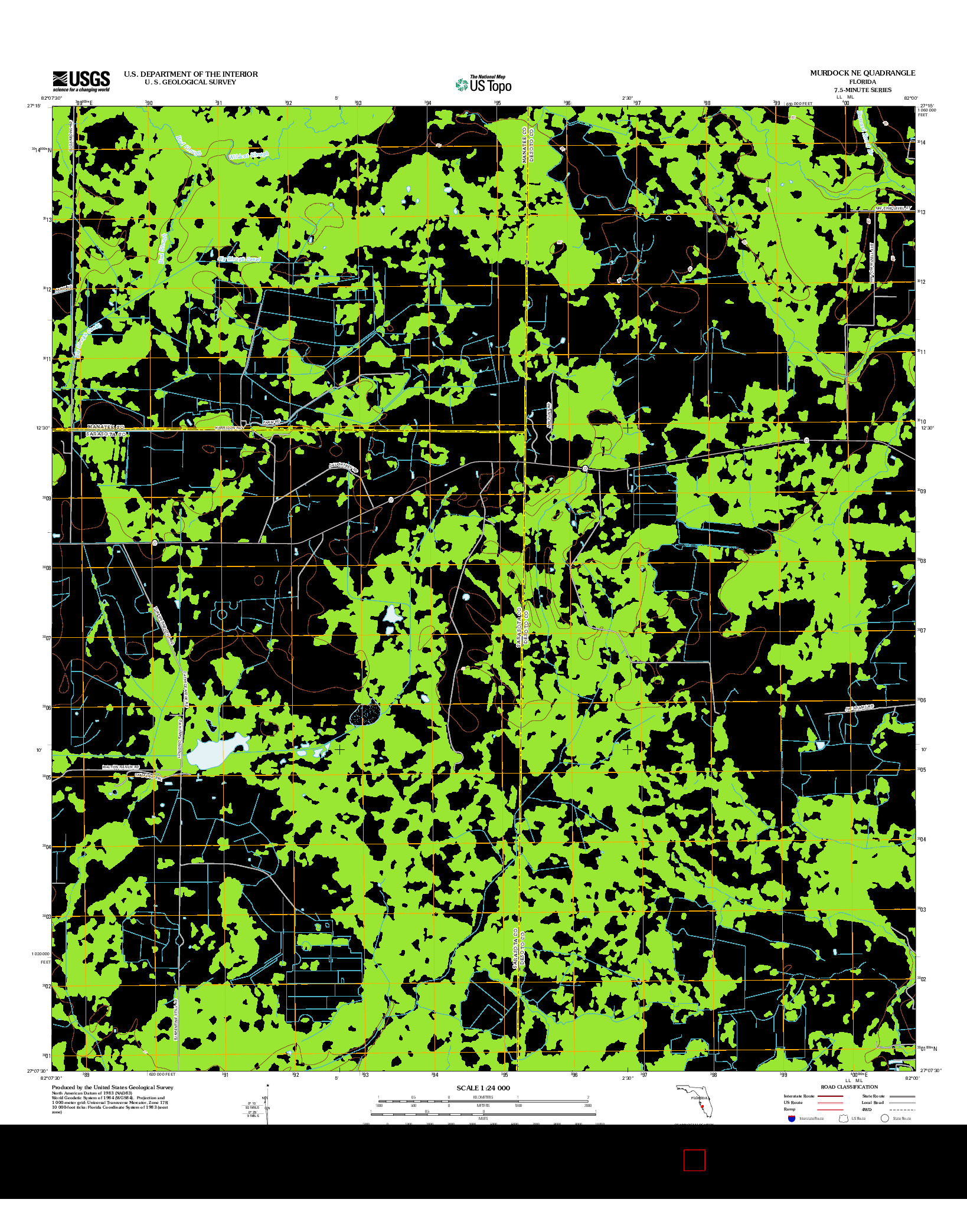 USGS US TOPO 7.5-MINUTE MAP FOR MURDOCK NE, FL 2012