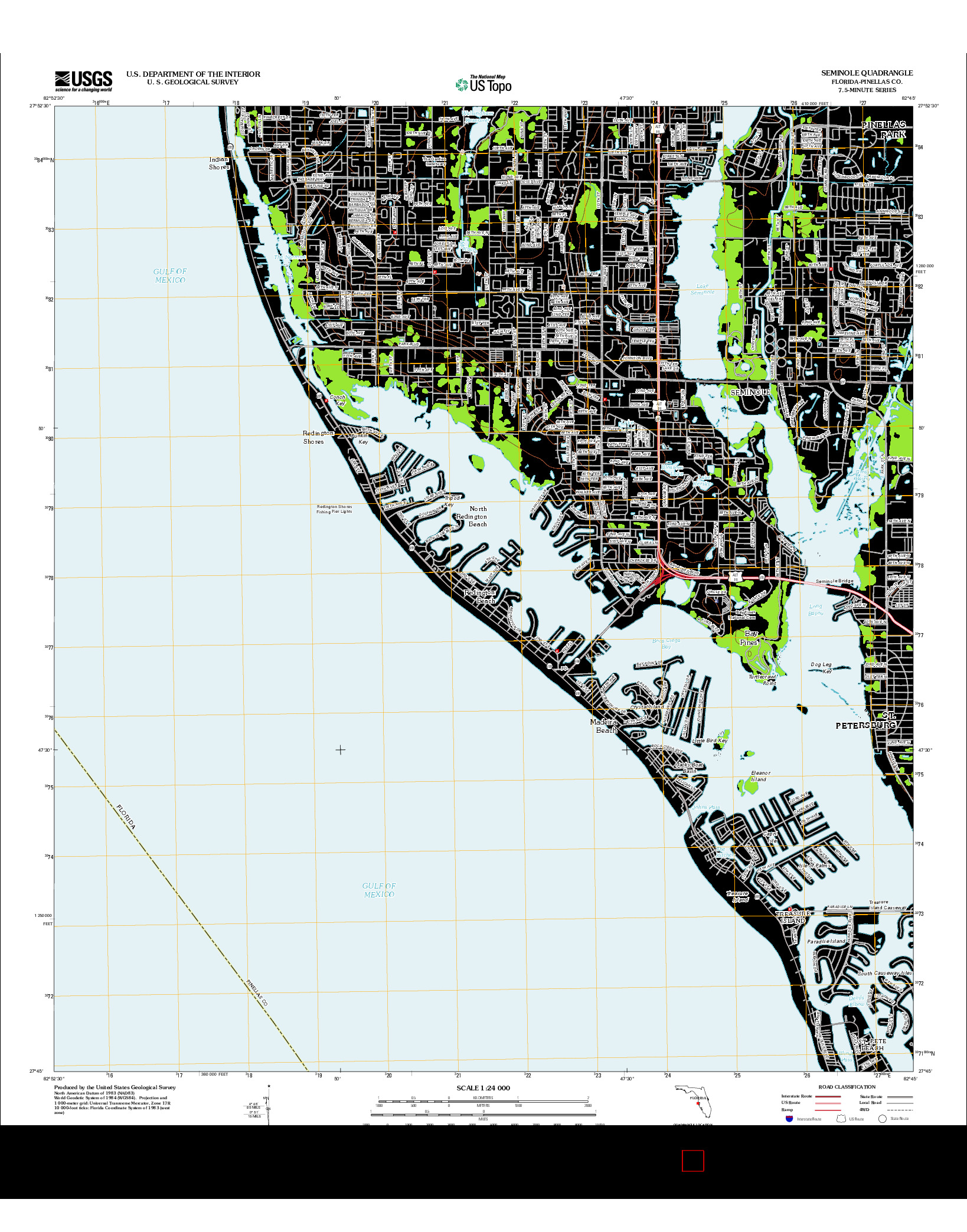 USGS US TOPO 7.5-MINUTE MAP FOR SEMINOLE, FL 2012