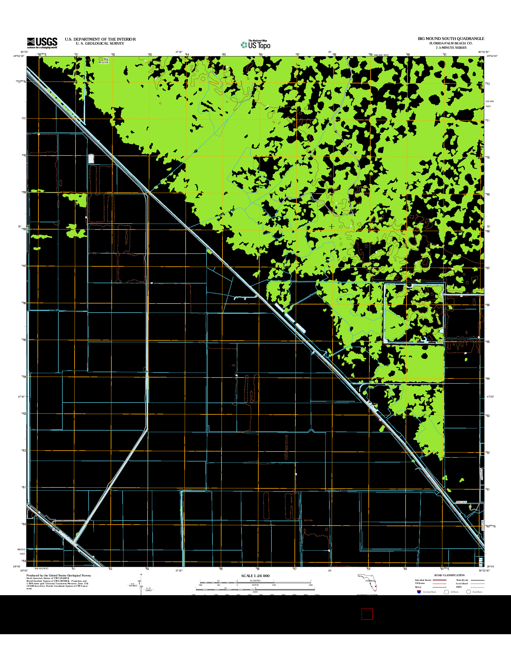 USGS US TOPO 7.5-MINUTE MAP FOR BIG MOUND SOUTH, FL 2012