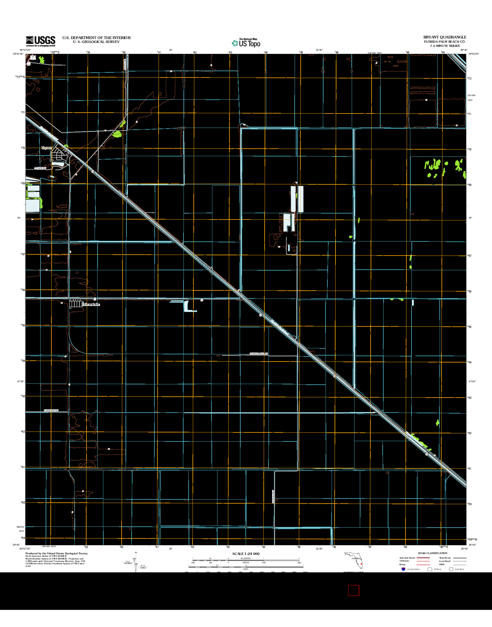 USGS US TOPO 7.5-MINUTE MAP FOR BRYANT, FL 2012