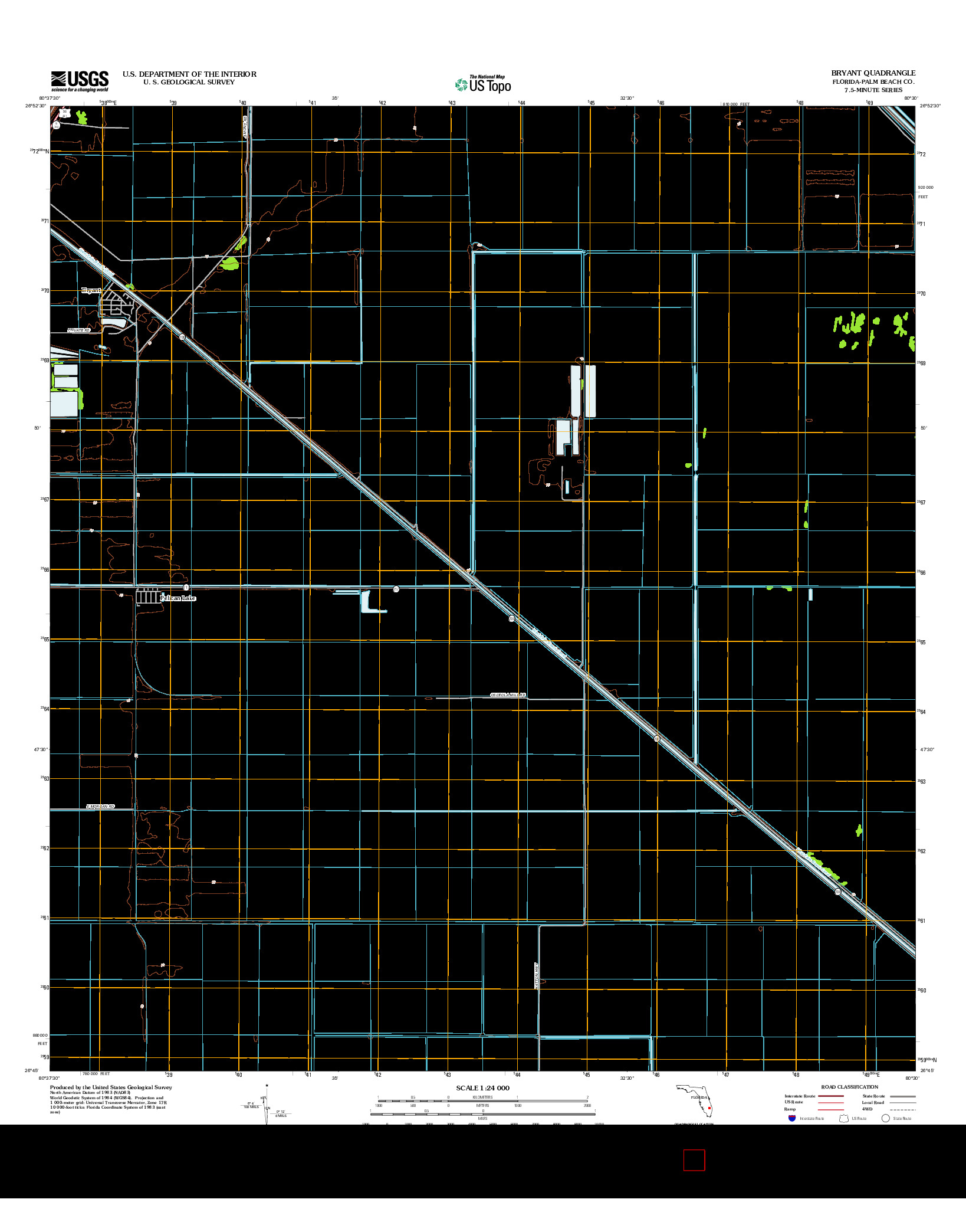 USGS US TOPO 7.5-MINUTE MAP FOR BRYANT, FL 2012